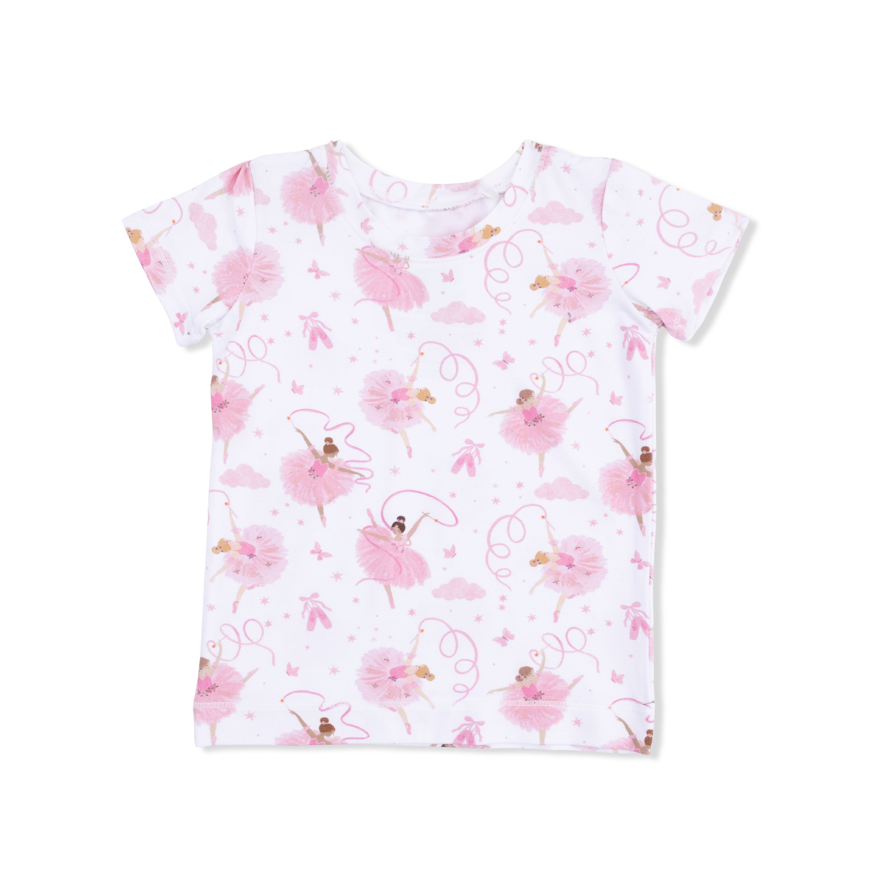 Ribbon Ballerinas - Short Sleeve Loungewear Set