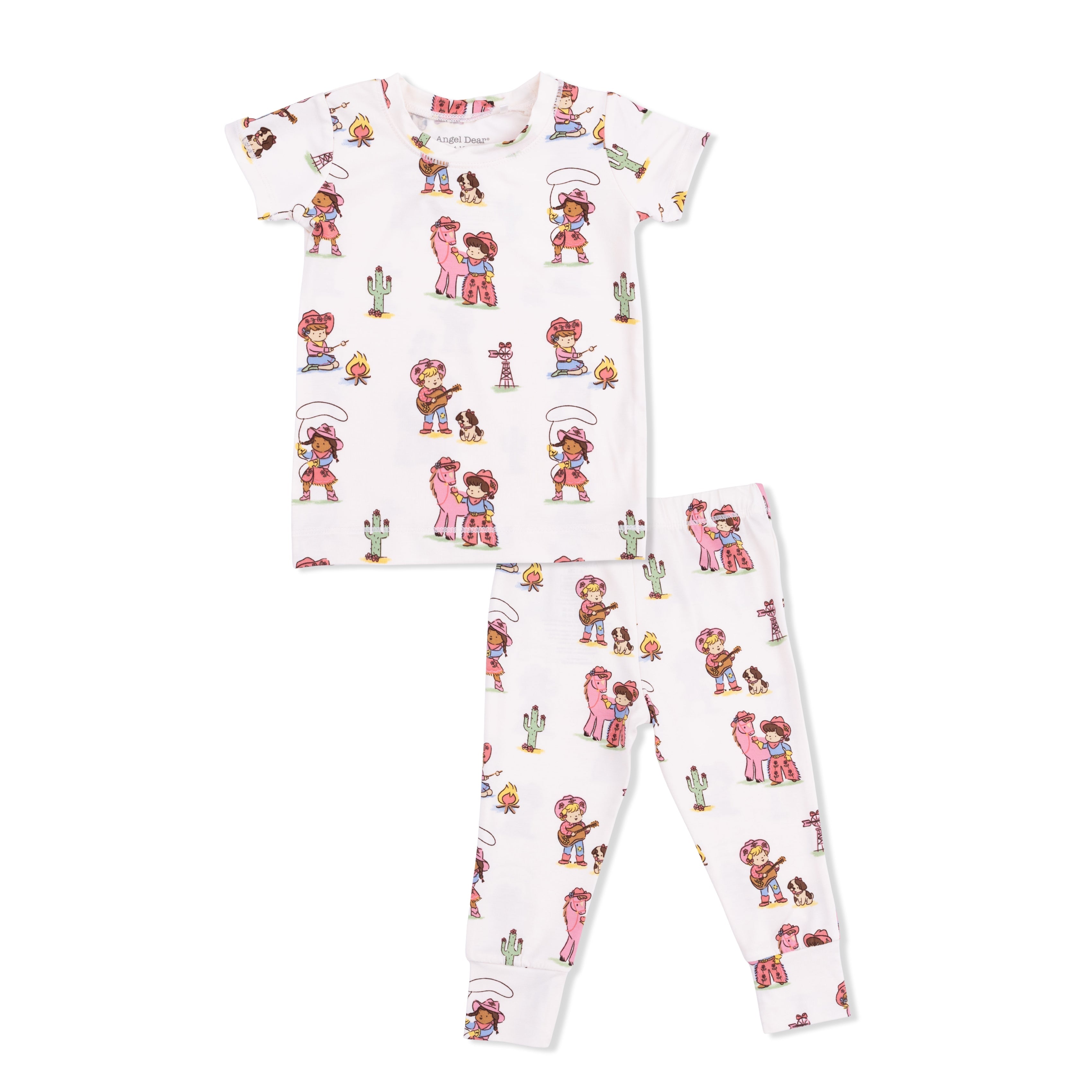 Vintage Cowgirls - Short Sleeve Loungewear Set