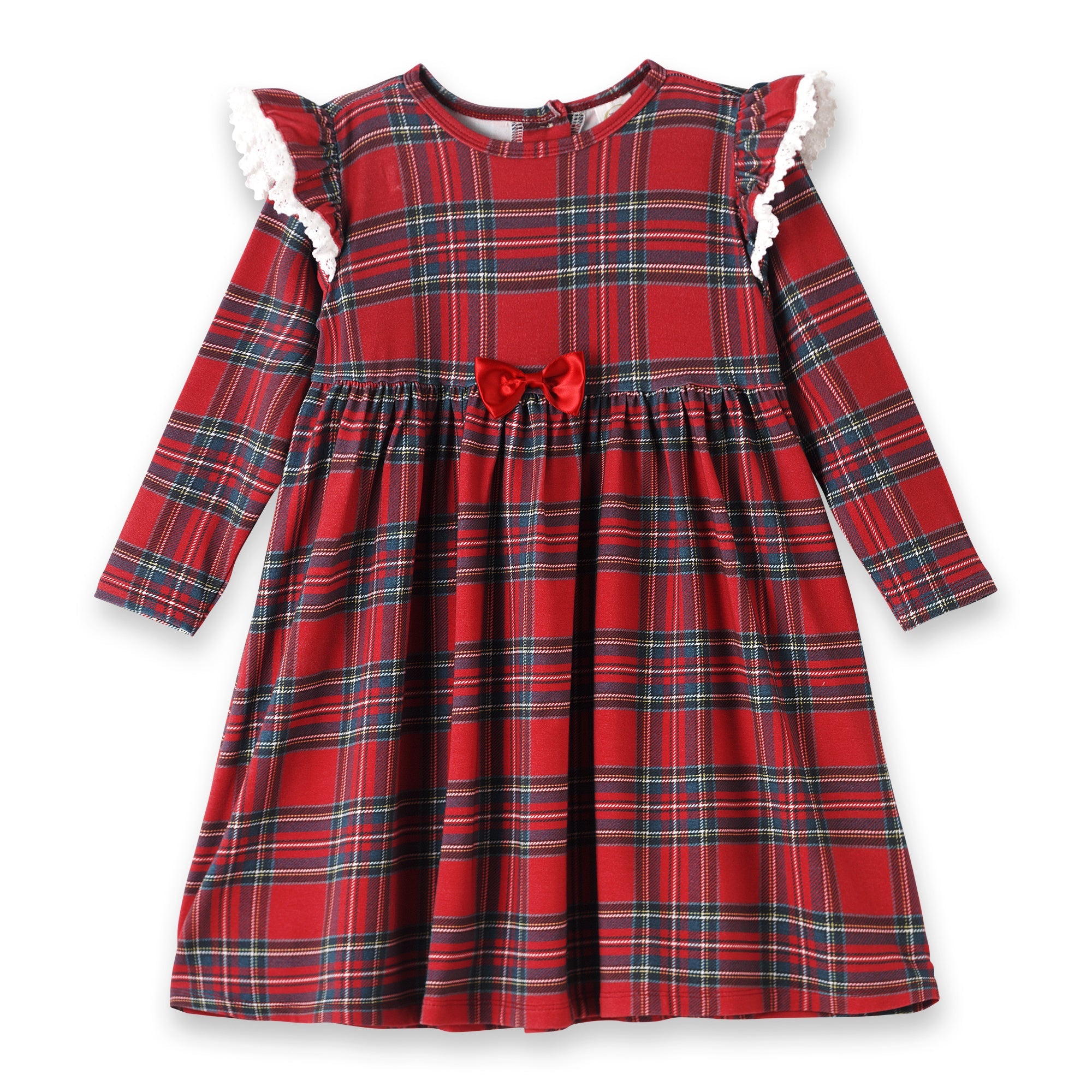 Christmas Bamboo Holiday Dress – Classic Red Tartan Plaid