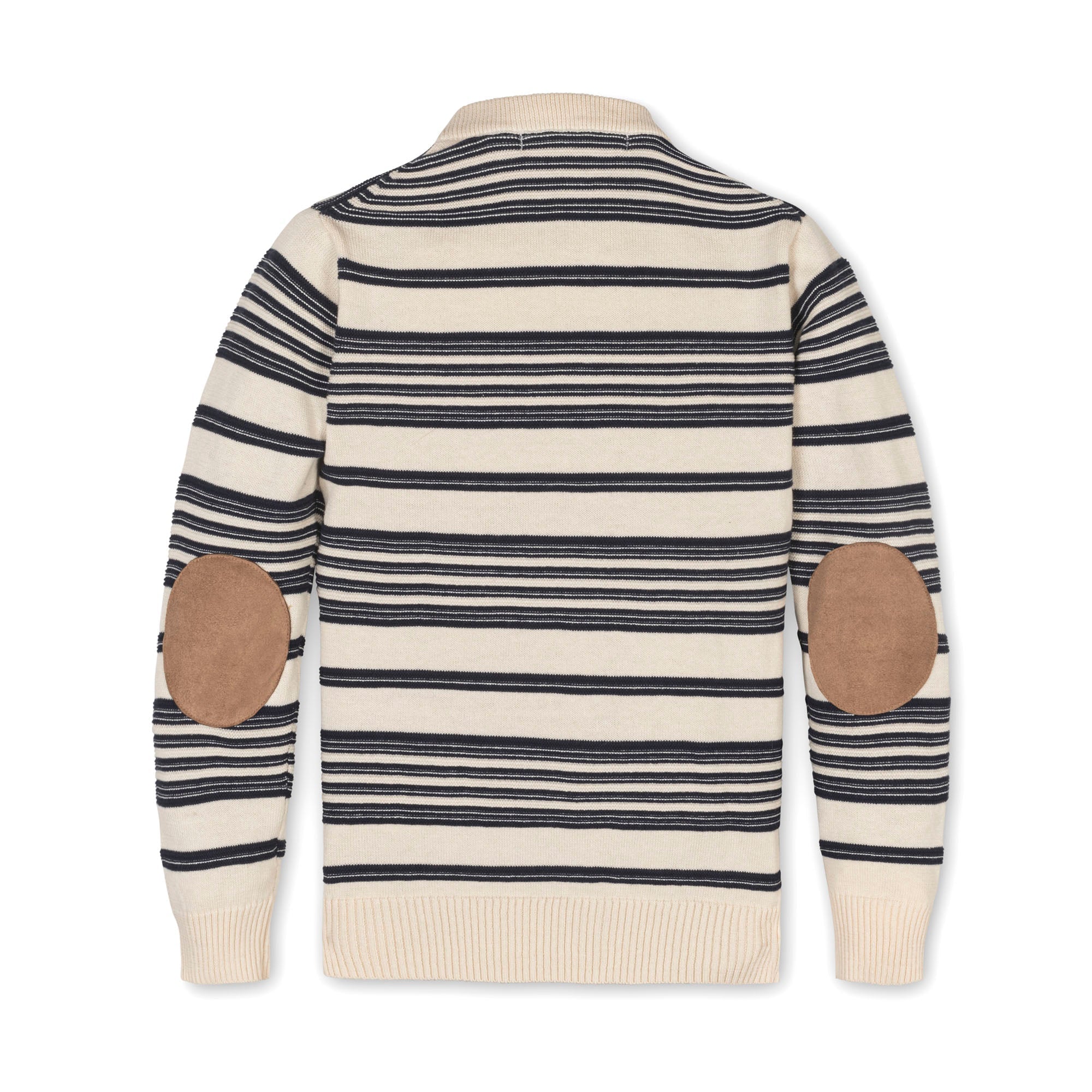 Organic Sweater Henley With Elbow Patches