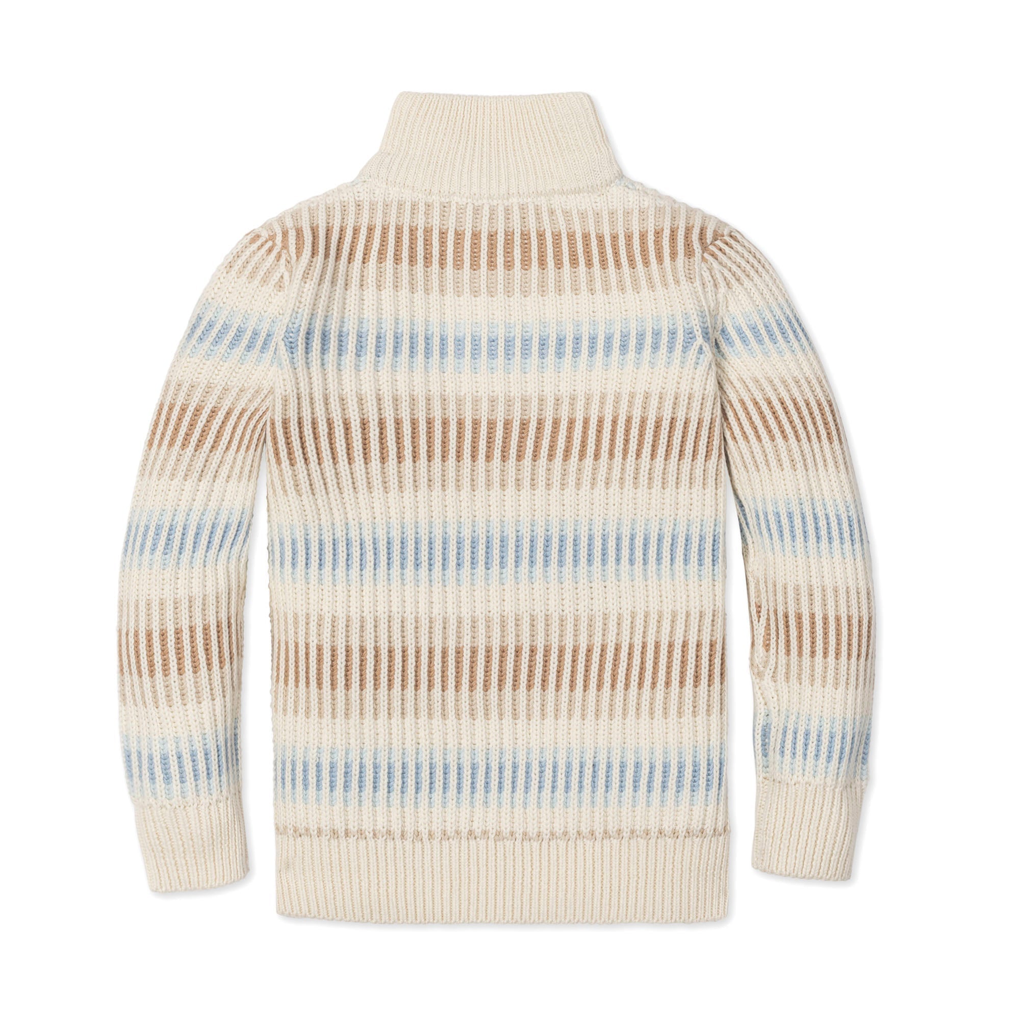 Organic Mock Neck Stripe Sweater