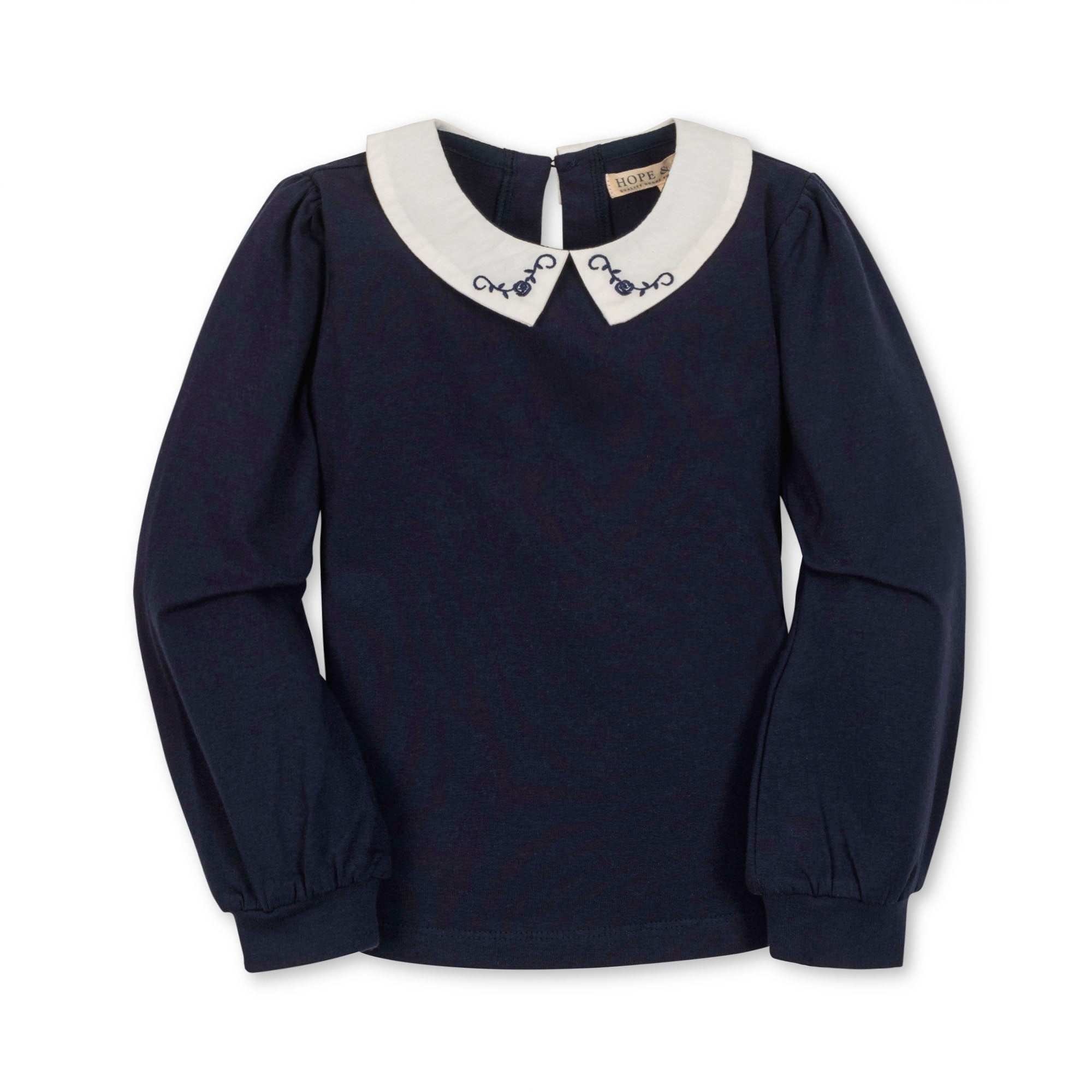 Organic Peter Pan Collar Knit Top