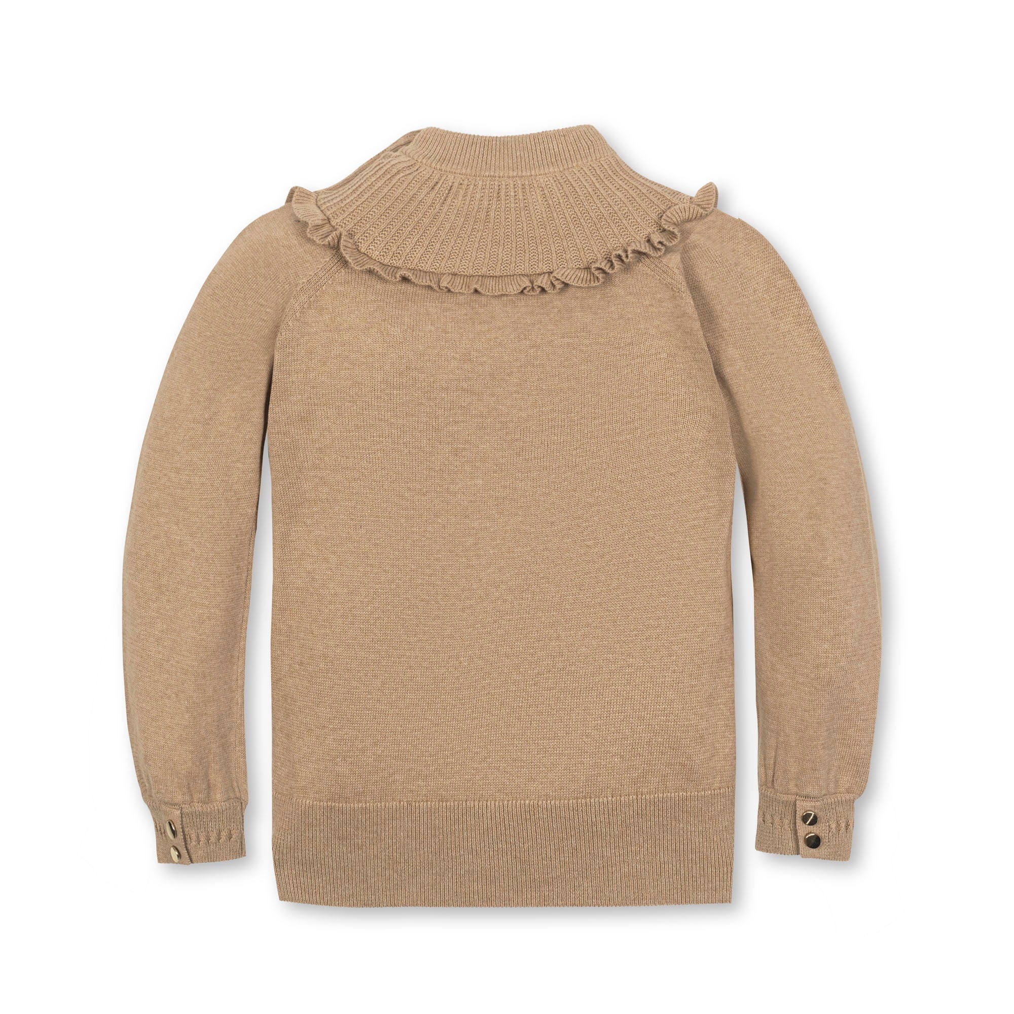 Organic Mock Neck Ruffle Sweater
