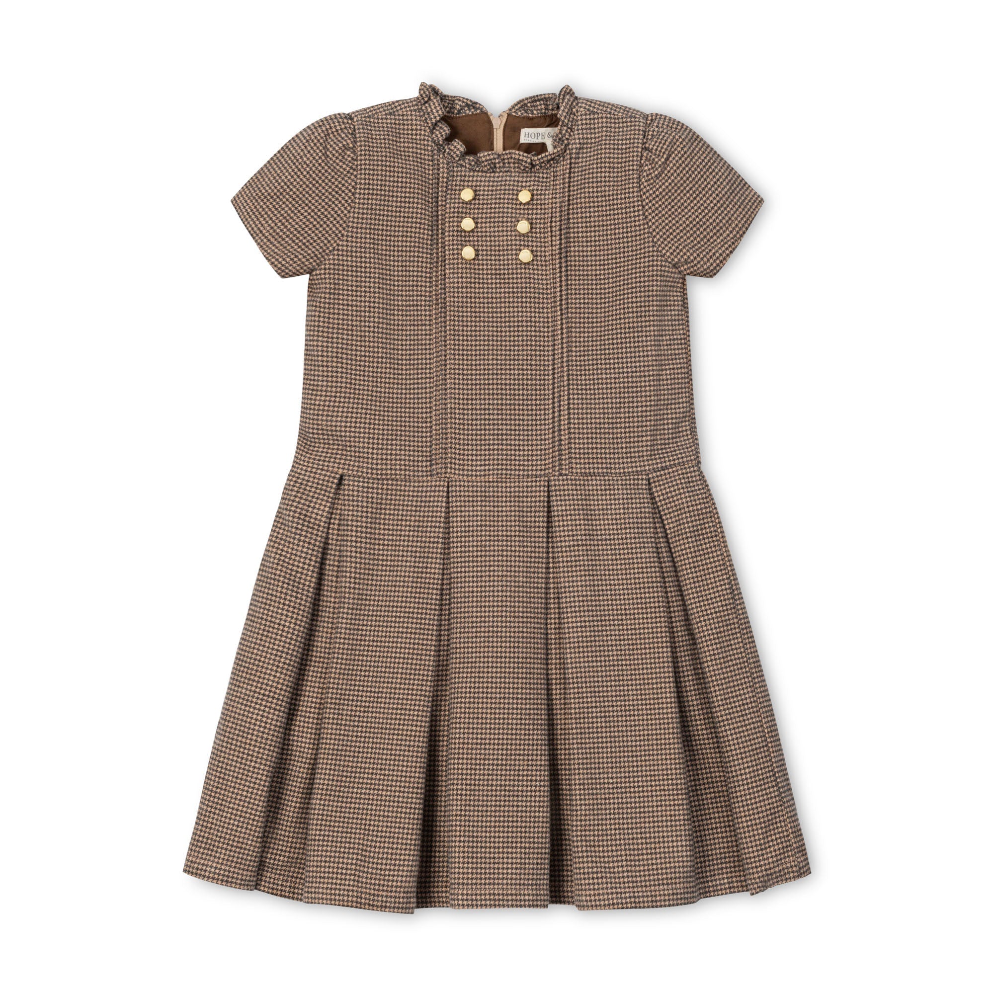 Organic Ruffle Collar Drop Waist Dress