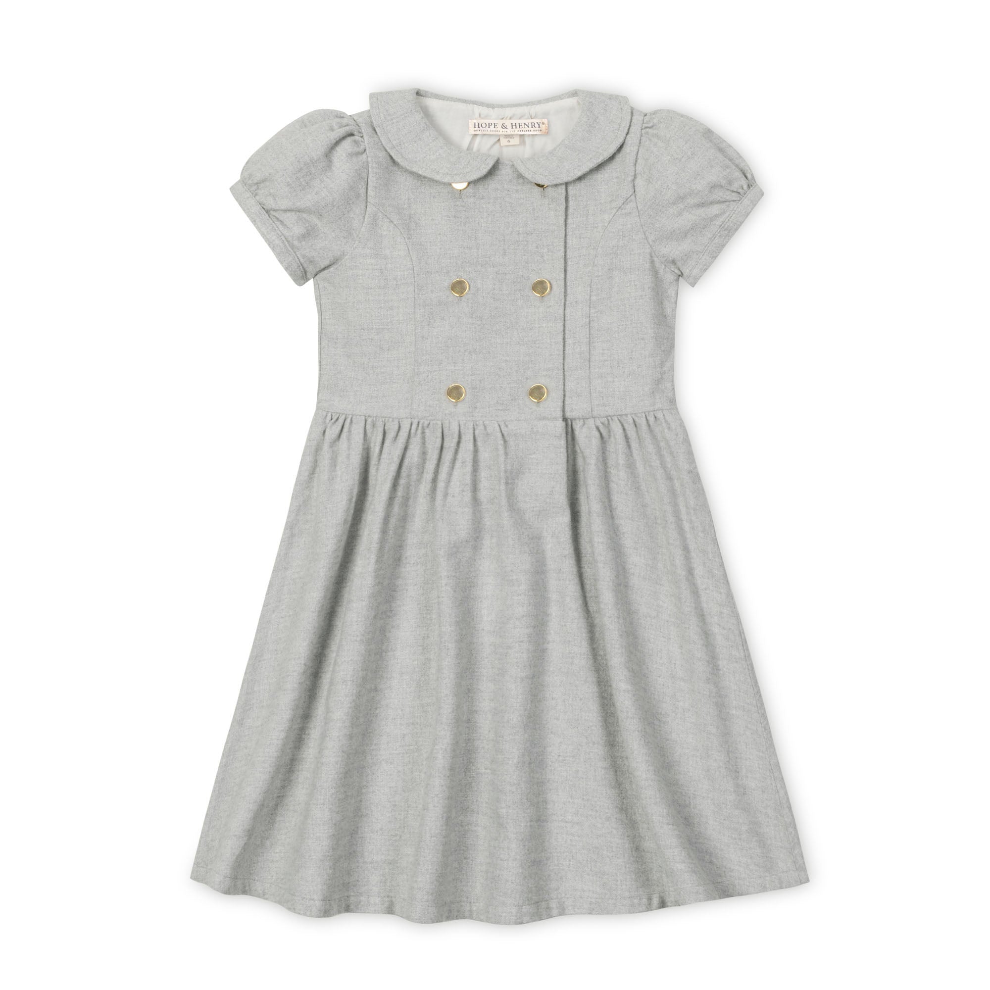 Organic Double Breasted Flannel Dress