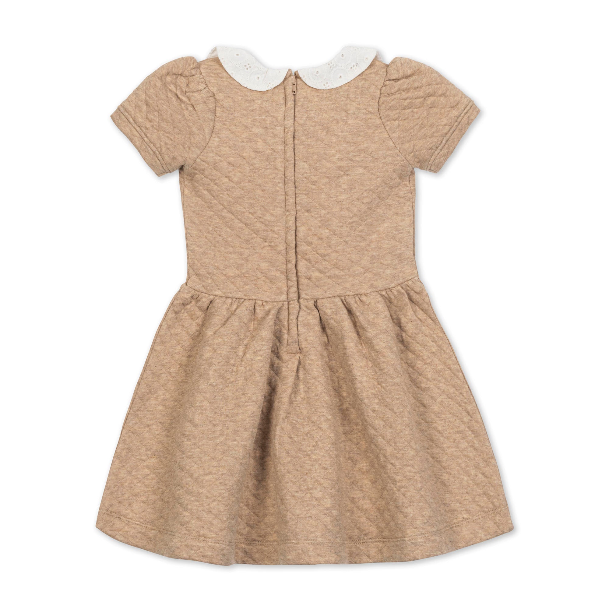 Quilted Dress With Eyelet Collar
