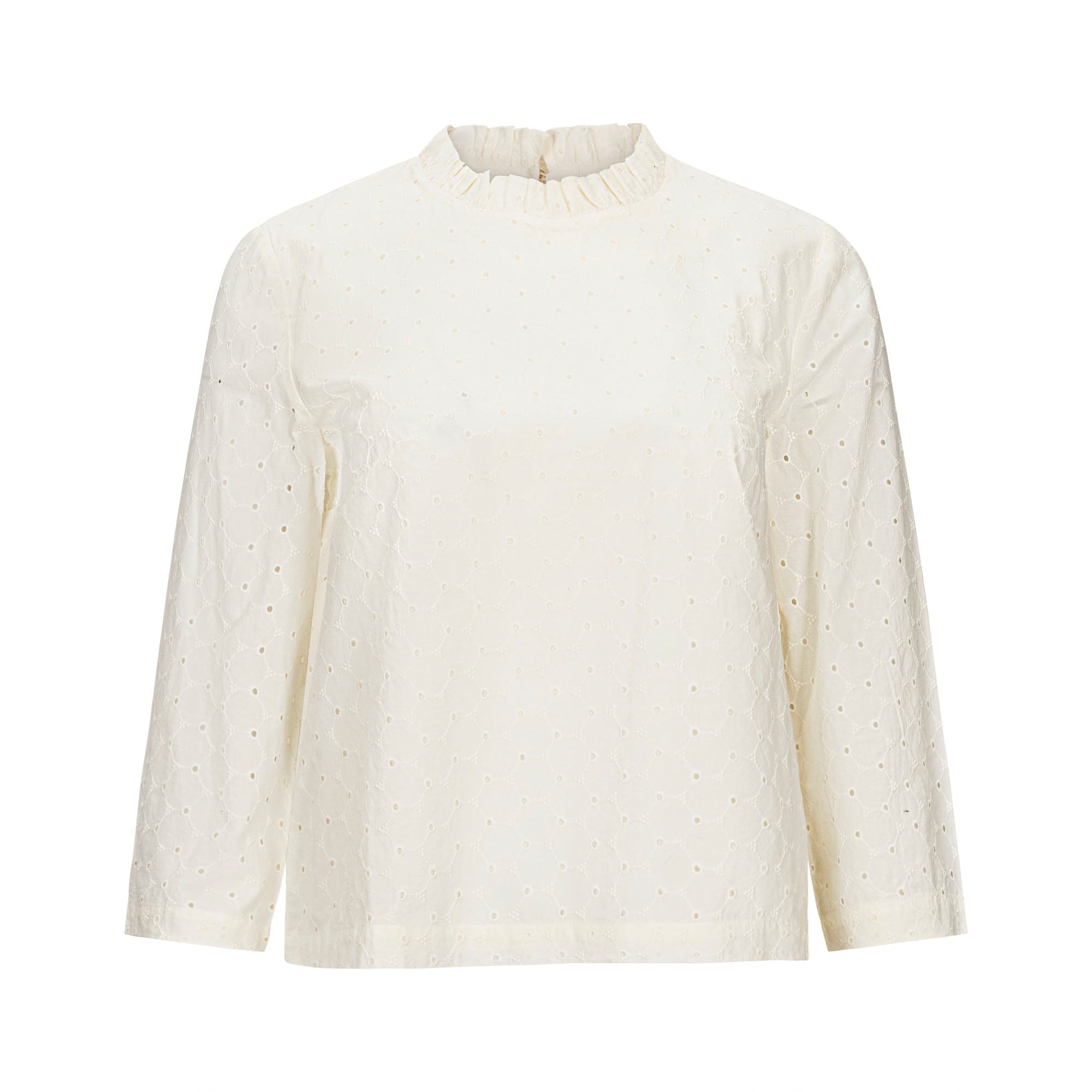 Organic Ruffle Neck Top