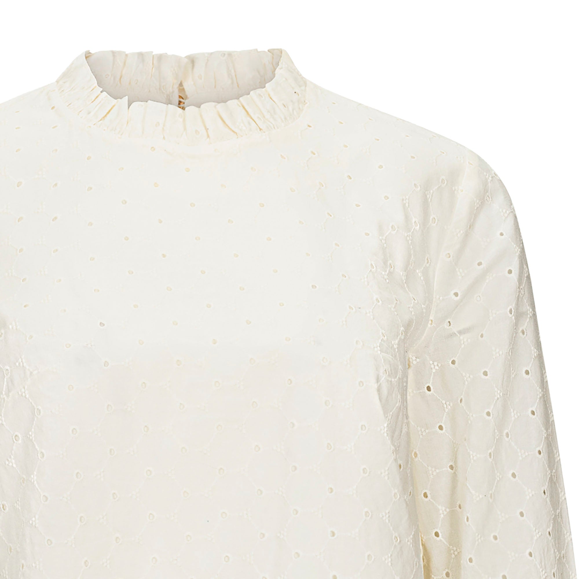 Organic Ruffle Neck Top