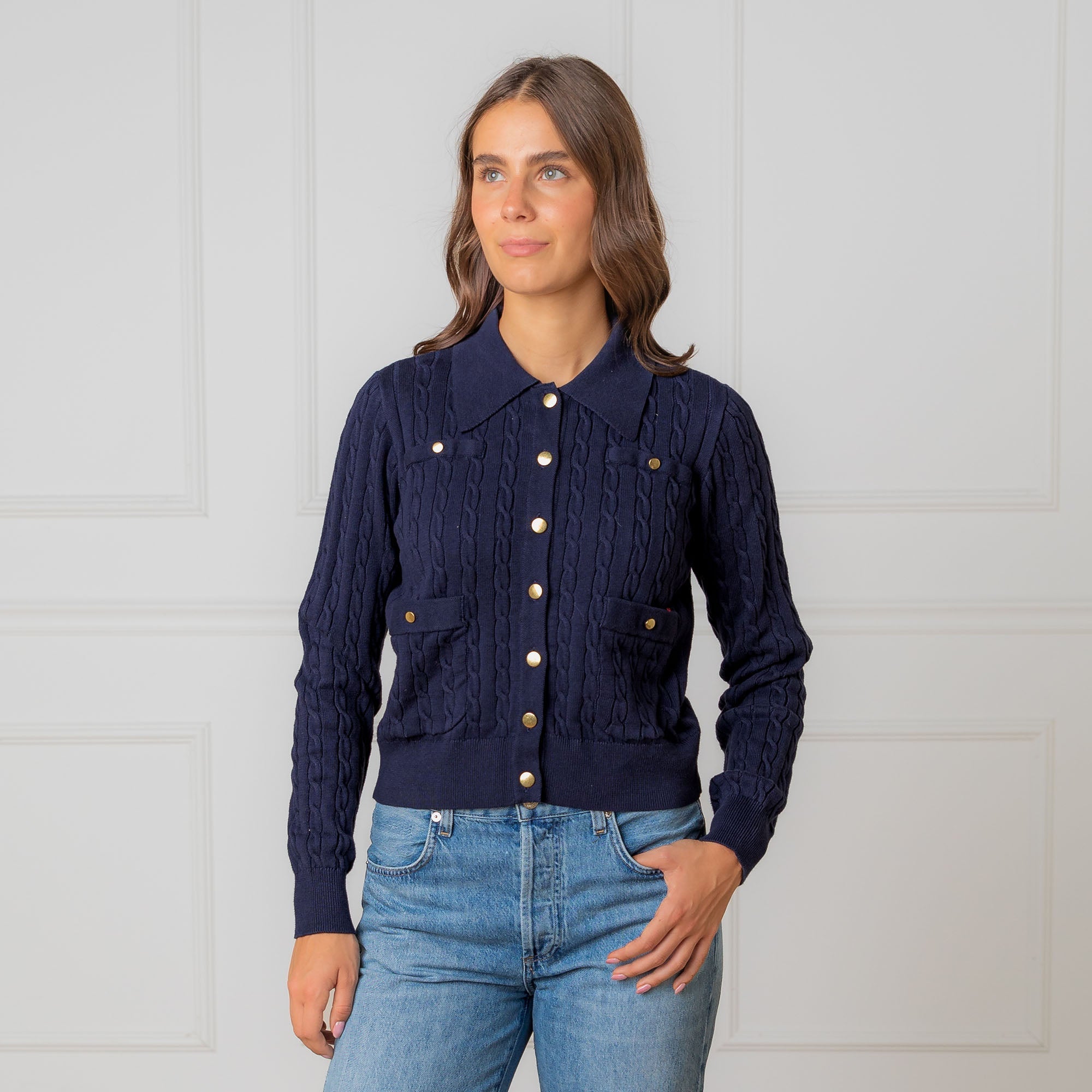 Organic Collared Cardigan
