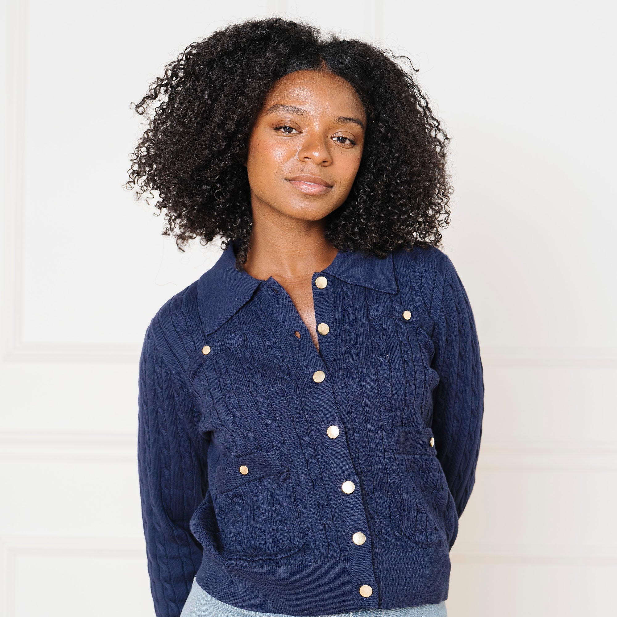 Organic Collared Cardigan