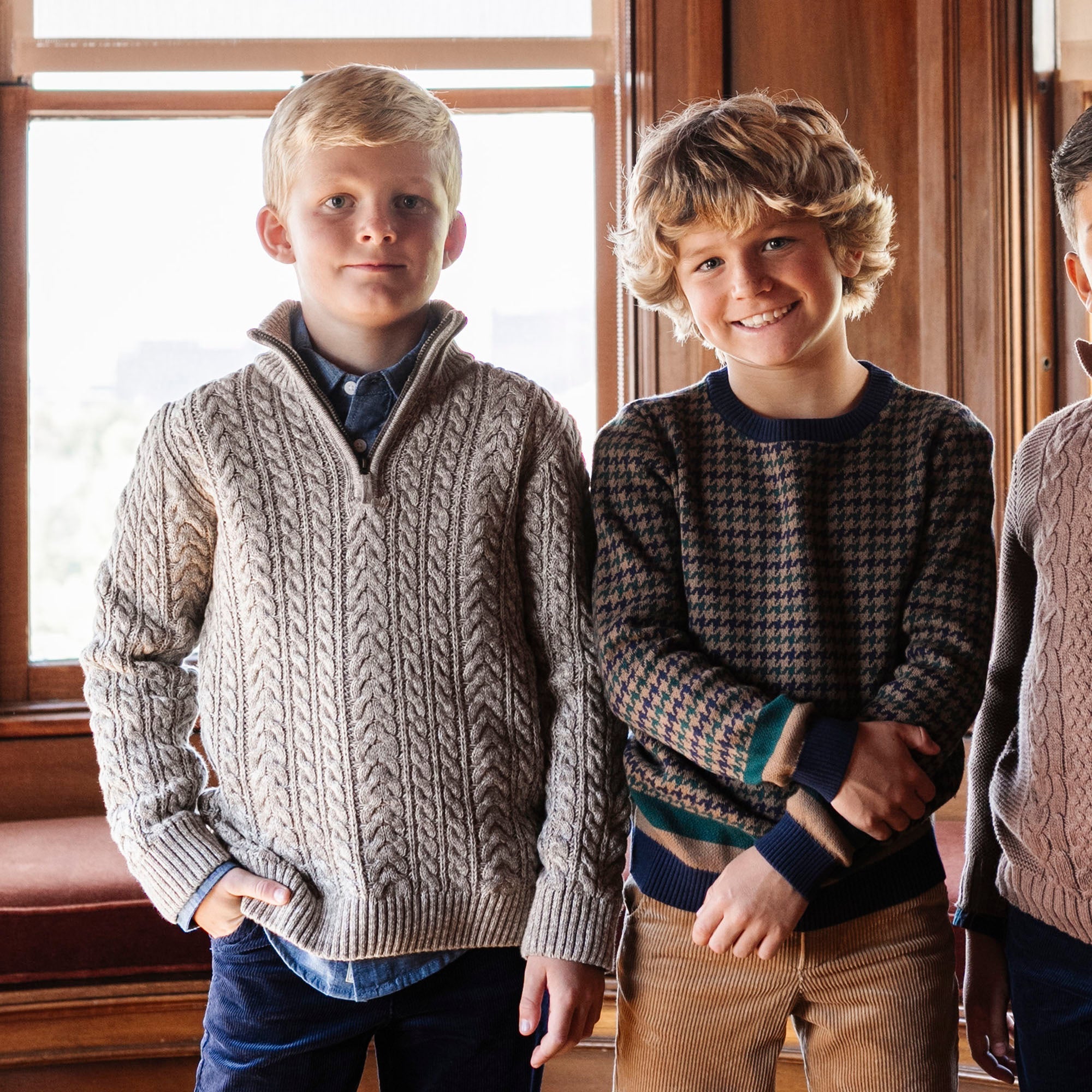 Organic Half Zip Cable Sweater