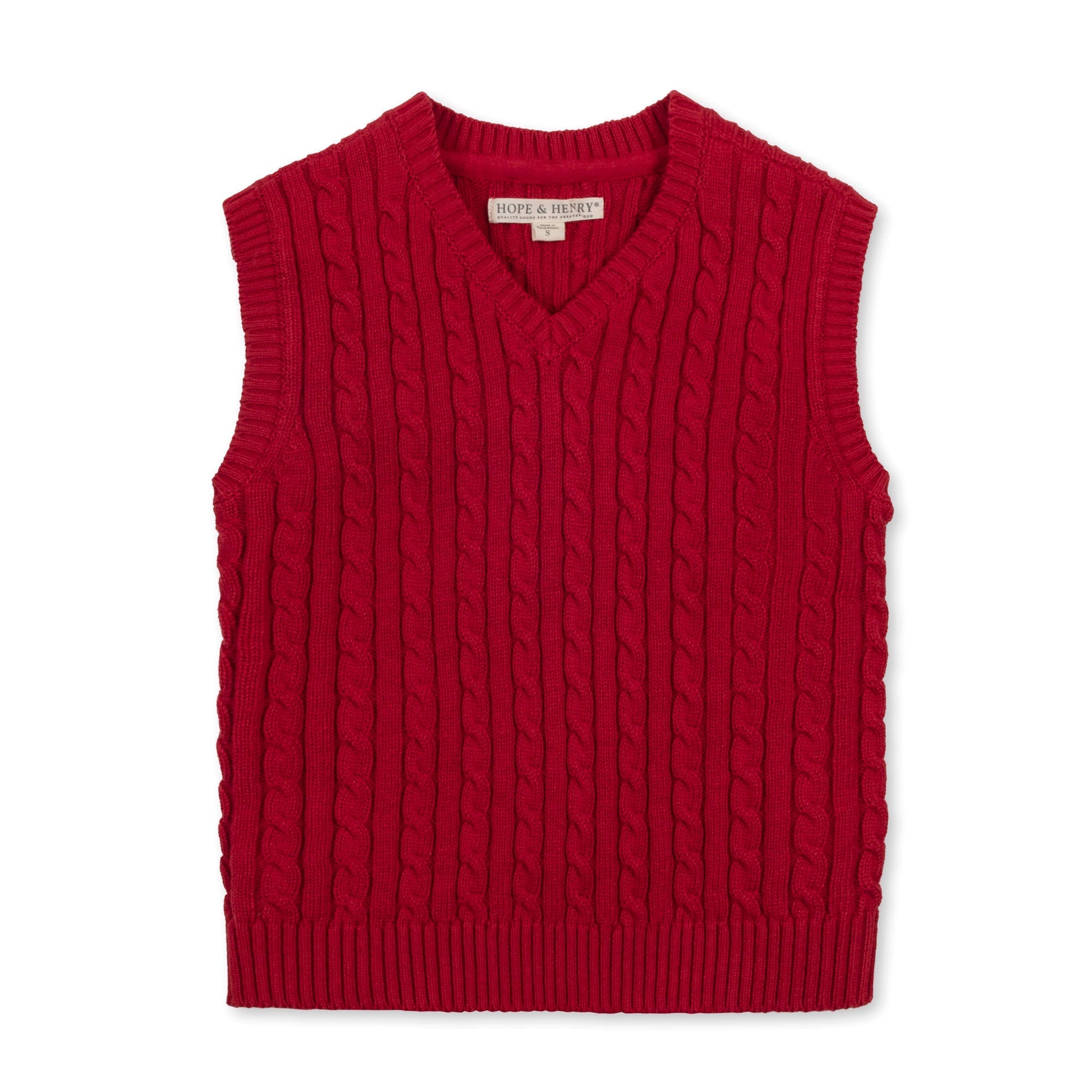 Organic Cable Sweater Vest