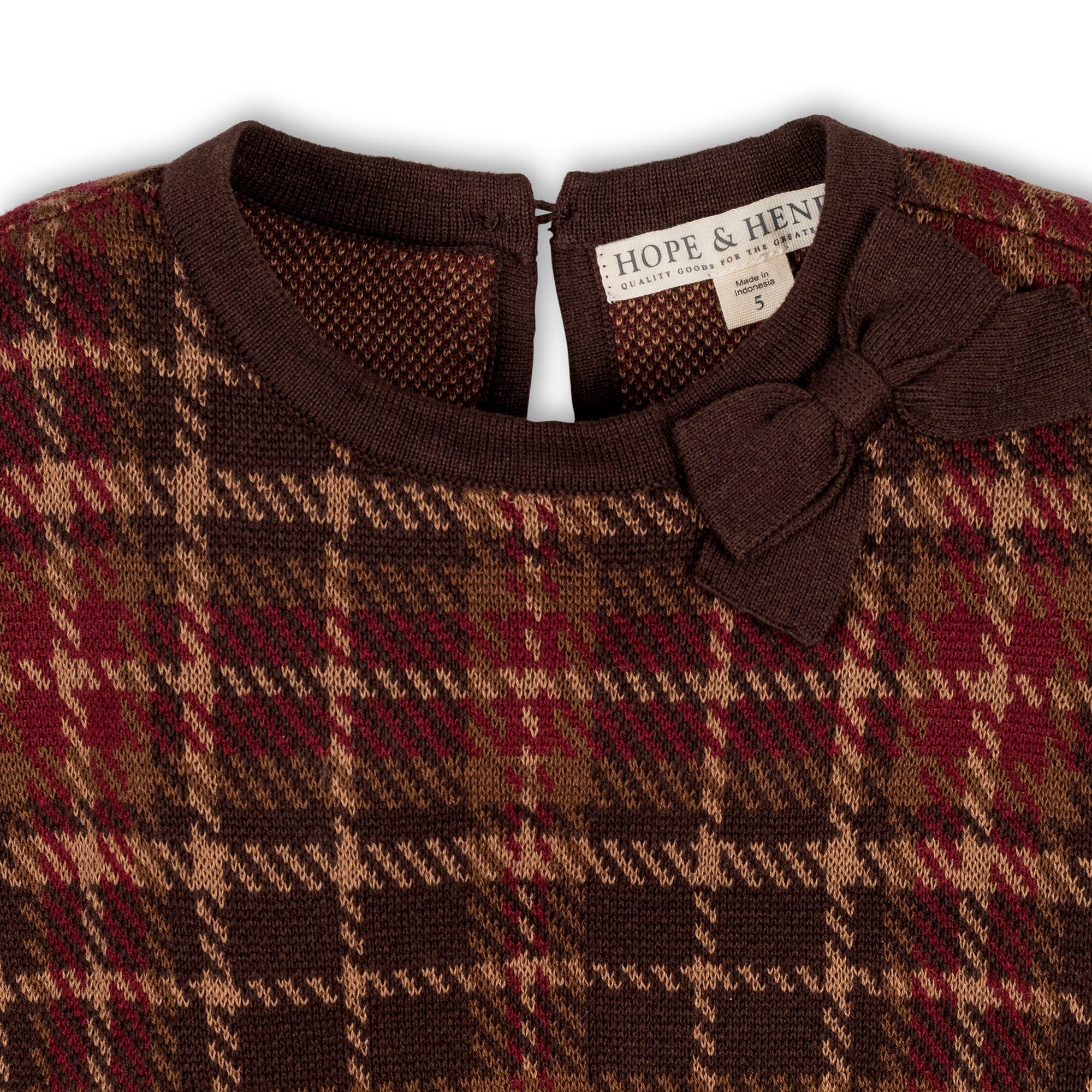 Organic Bow Sweater Dress