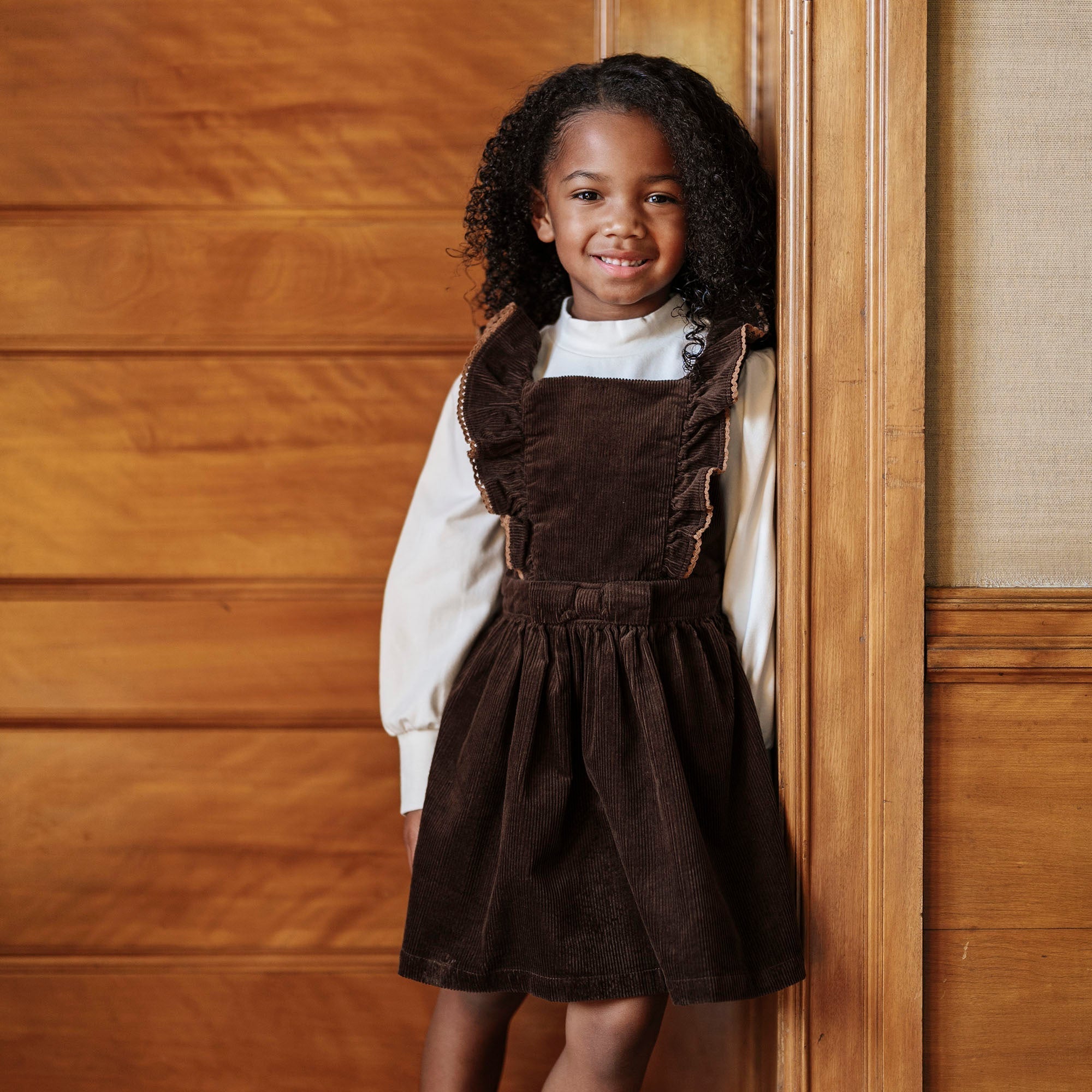 Organic Corduroy Ruffle Jumper