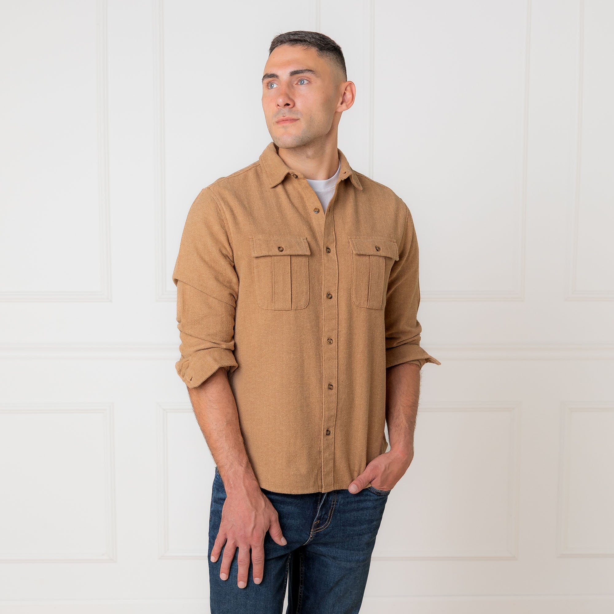 Organic Flannel Double Pocket Shirt