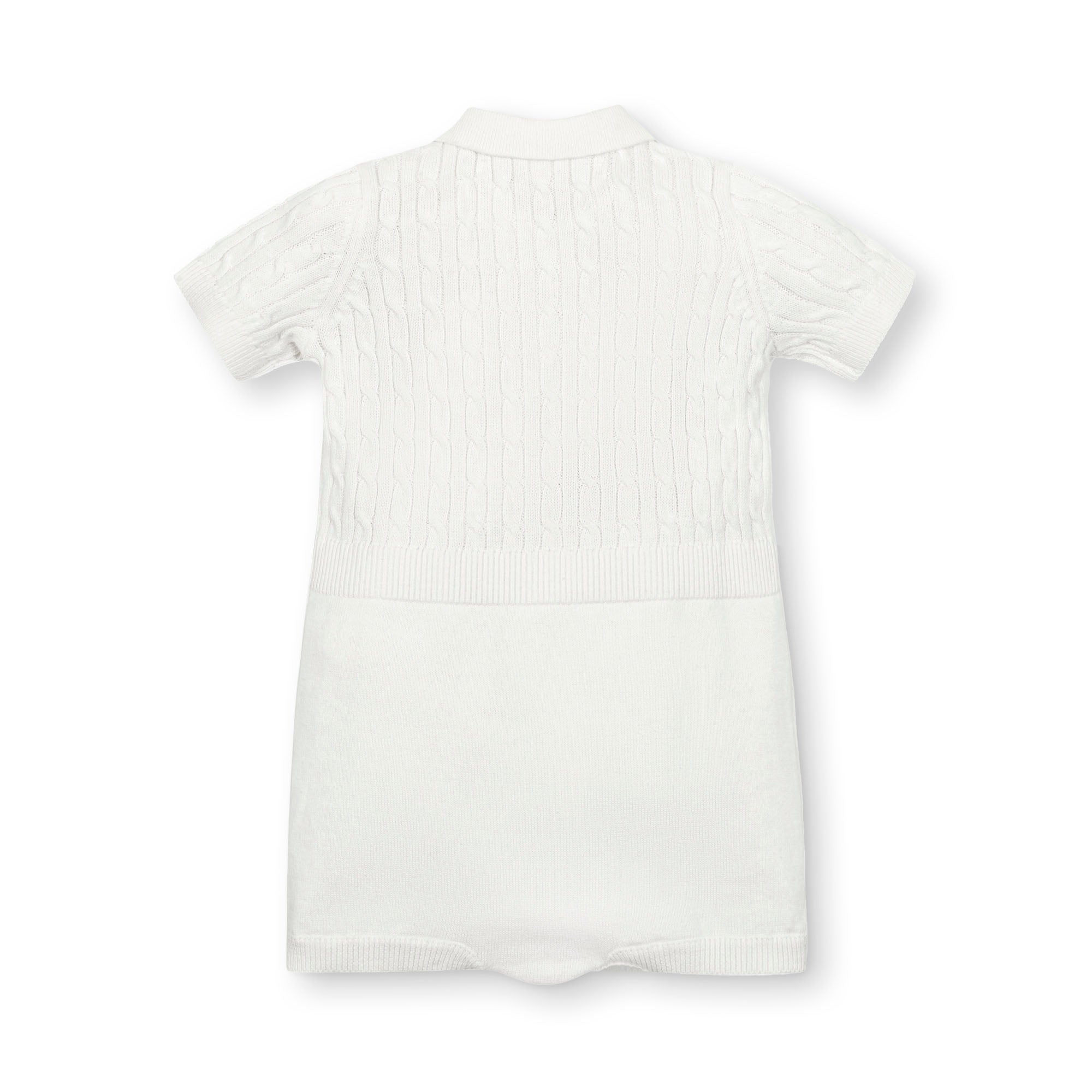 Organic Shortie Cable Sweater Romper