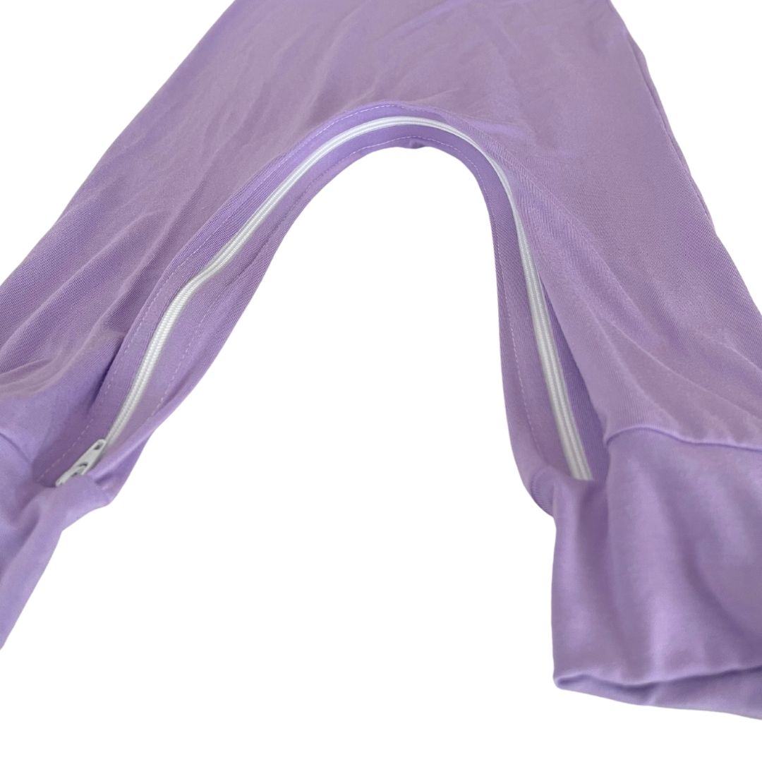 Lavender Bamboo Lyocell Romper With G-tube Access