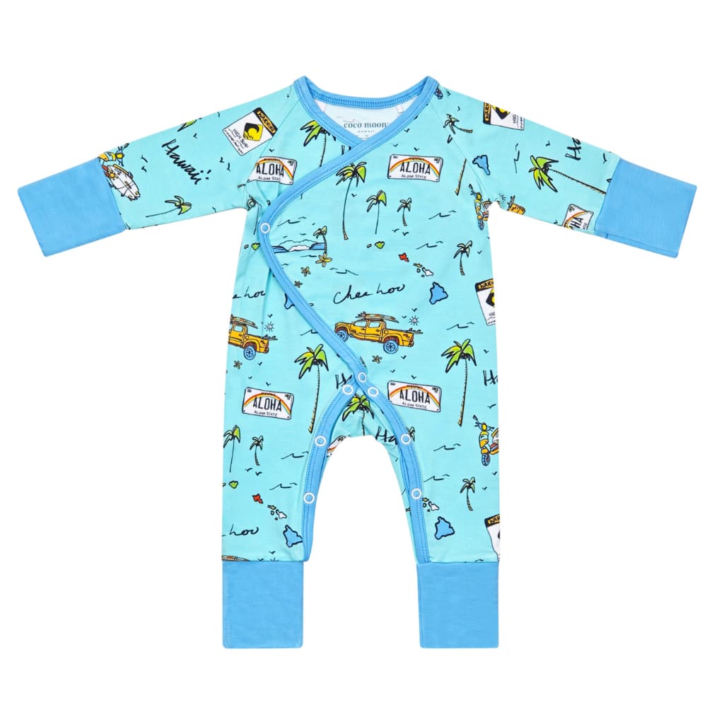 We Go Holoholo Bamboo Newborn Coverall