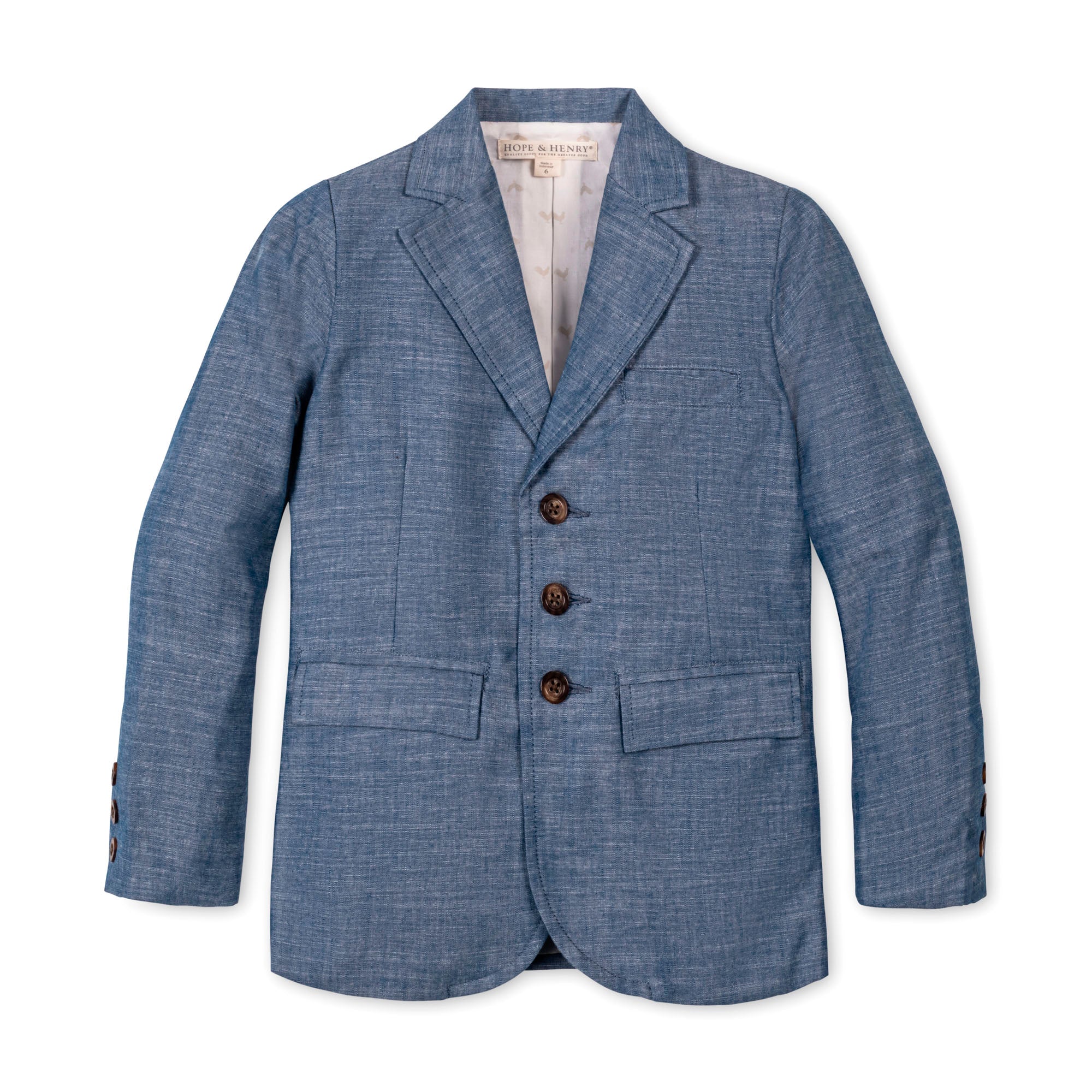 Organic Chambray Suit Jacket