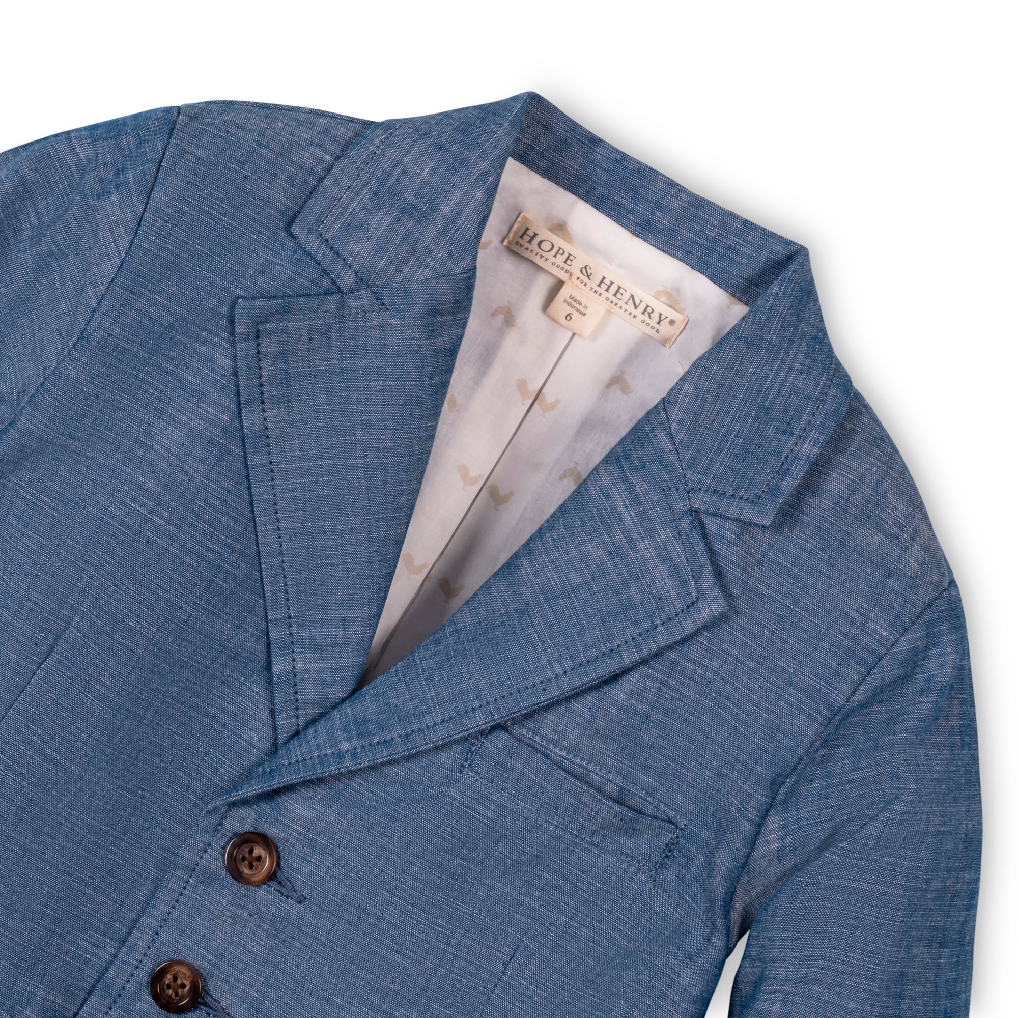 Organic Chambray Suit Jacket