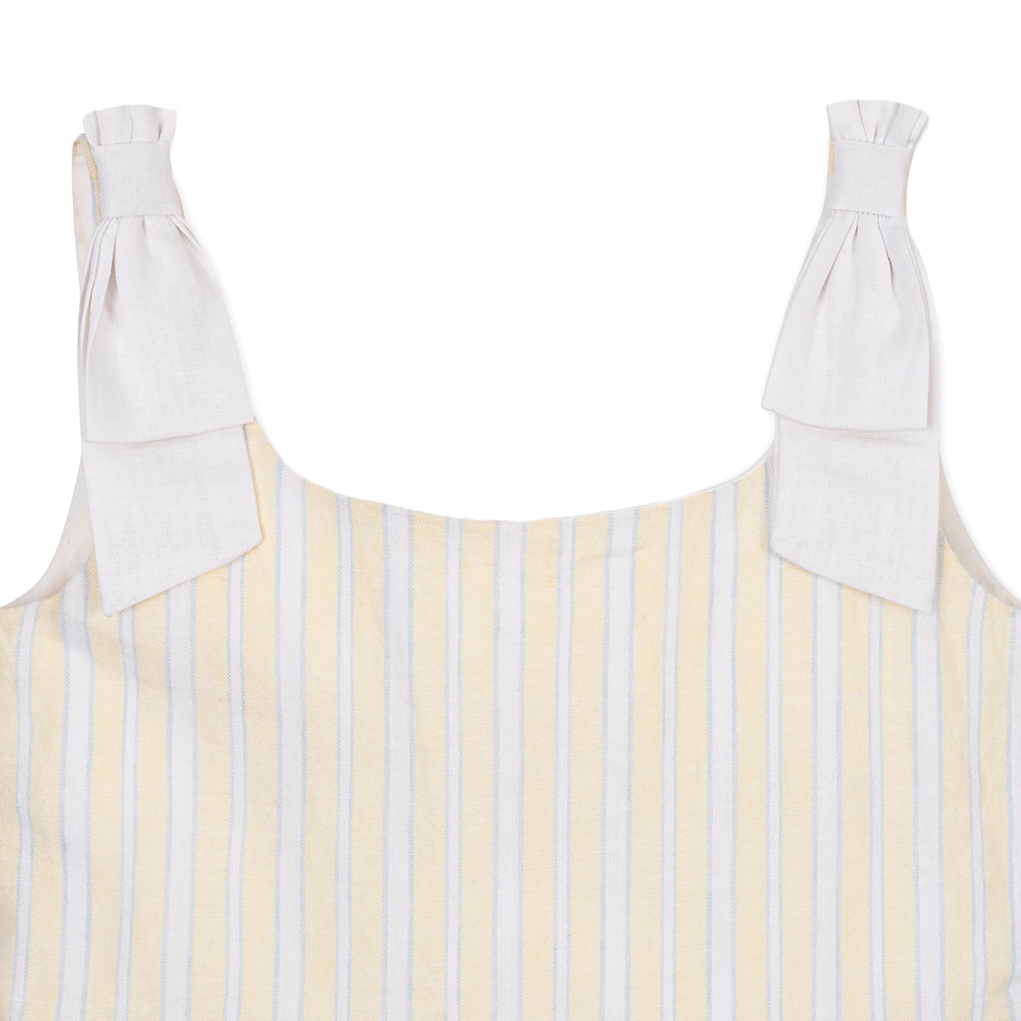 Linen Bow Shoulder Dress
