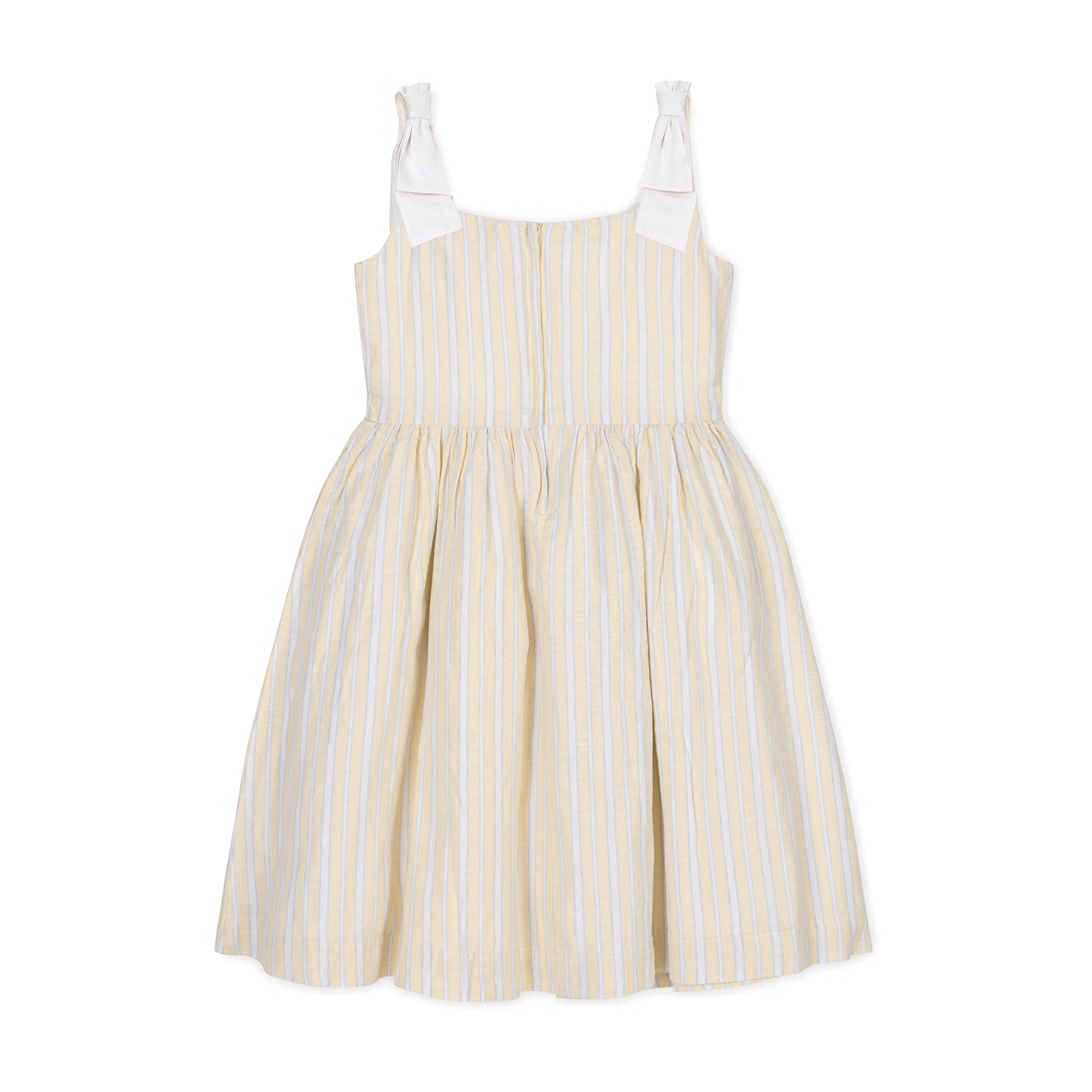 Linen Bow Shoulder Dress