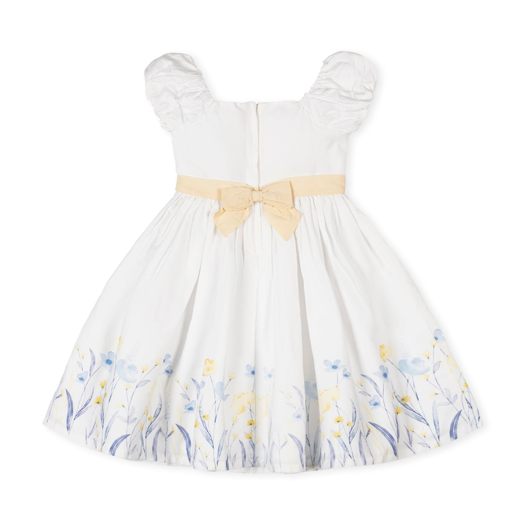 Organic Puff Sleeve Sateen Dress