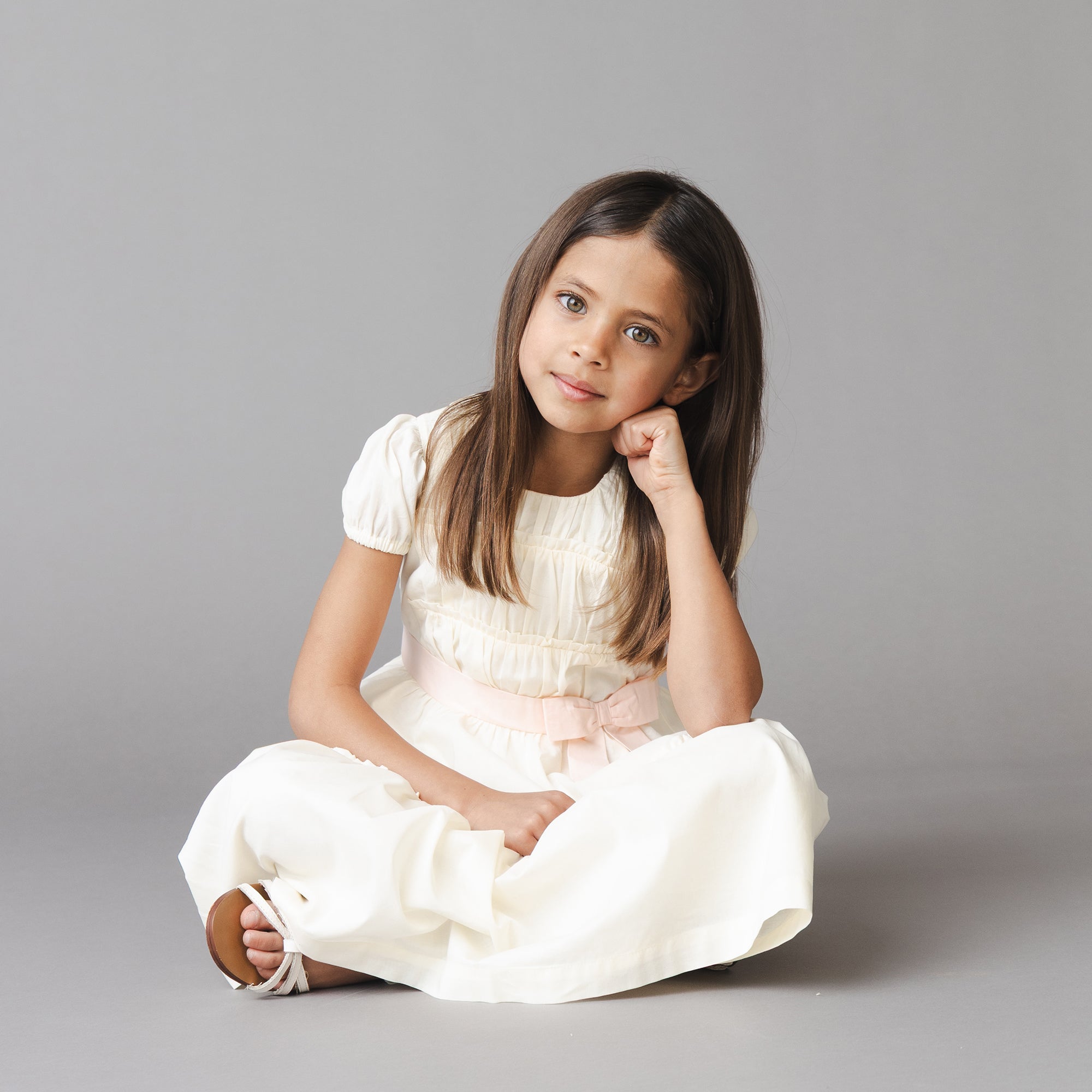 Organic Puff Sleeve Tiered Party Dress