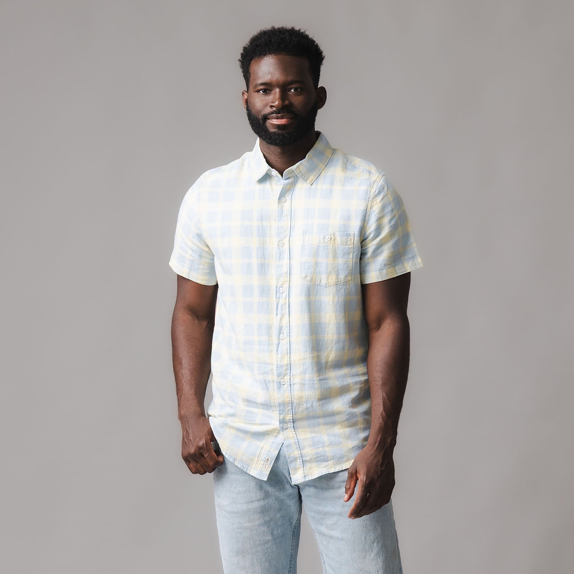 Linen Short Sleeve Button Down Shirt