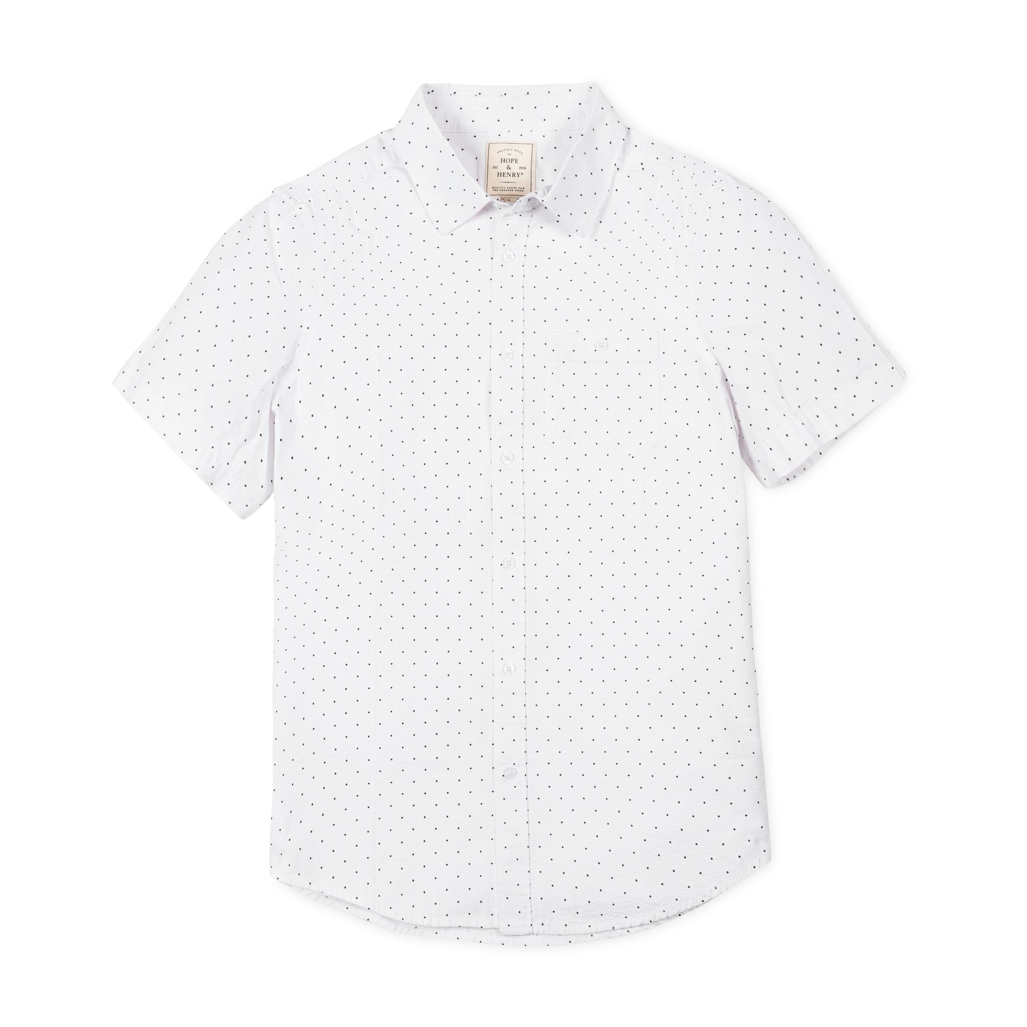 Organic Short Sleeve Seersucker Shirt