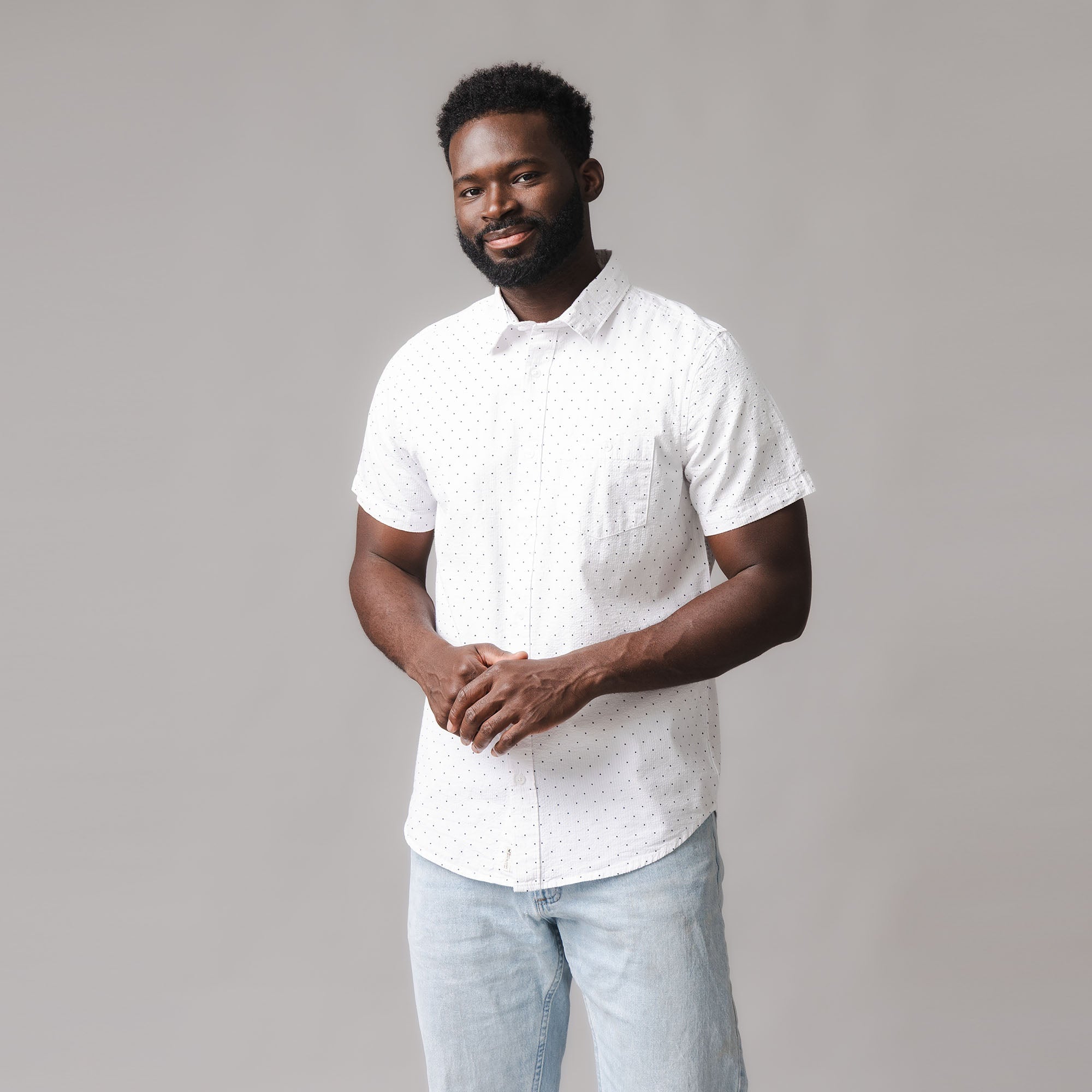 Organic Short Sleeve Seersucker Shirt