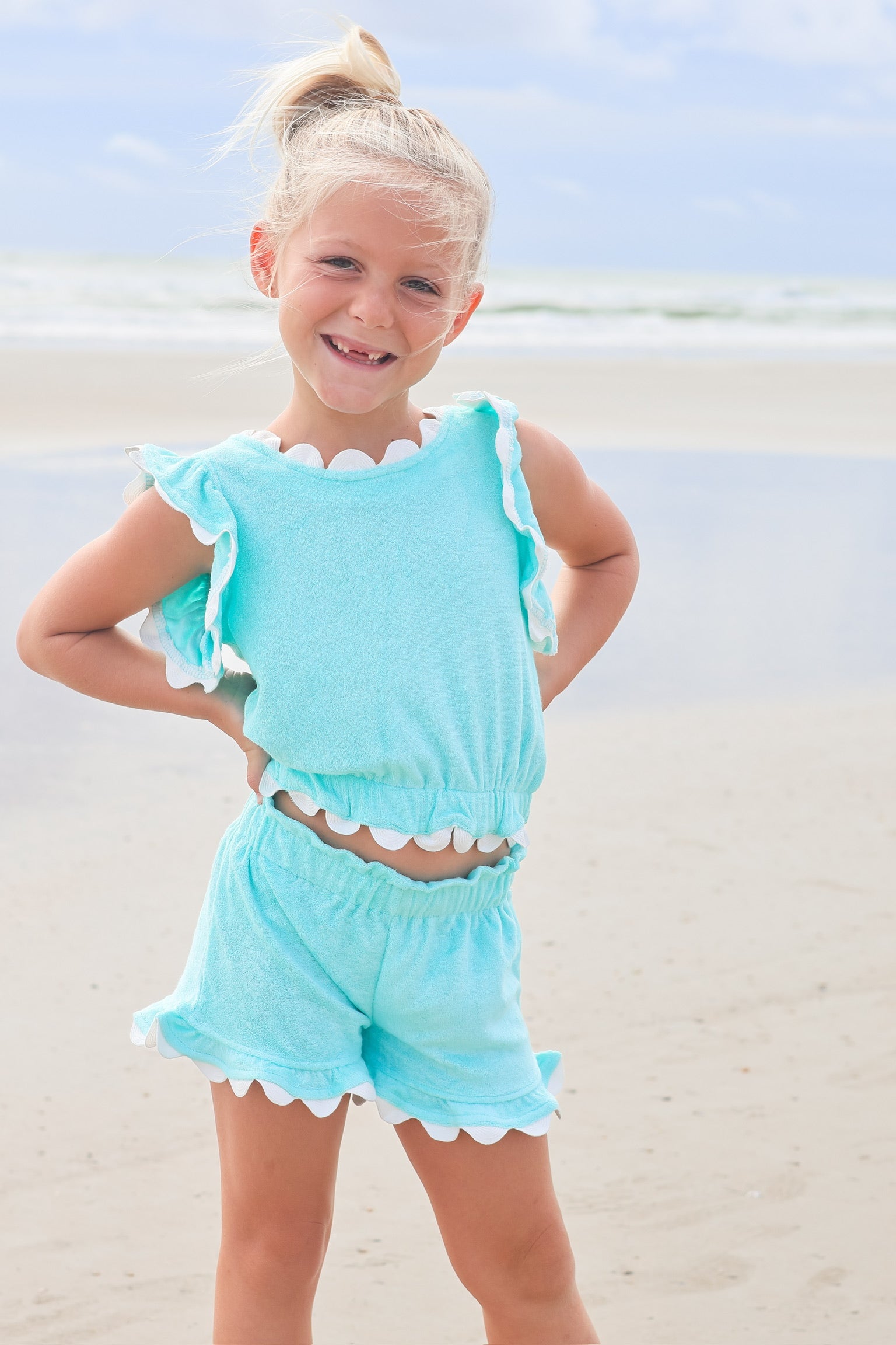 Cotton Candy Blue Terry Set