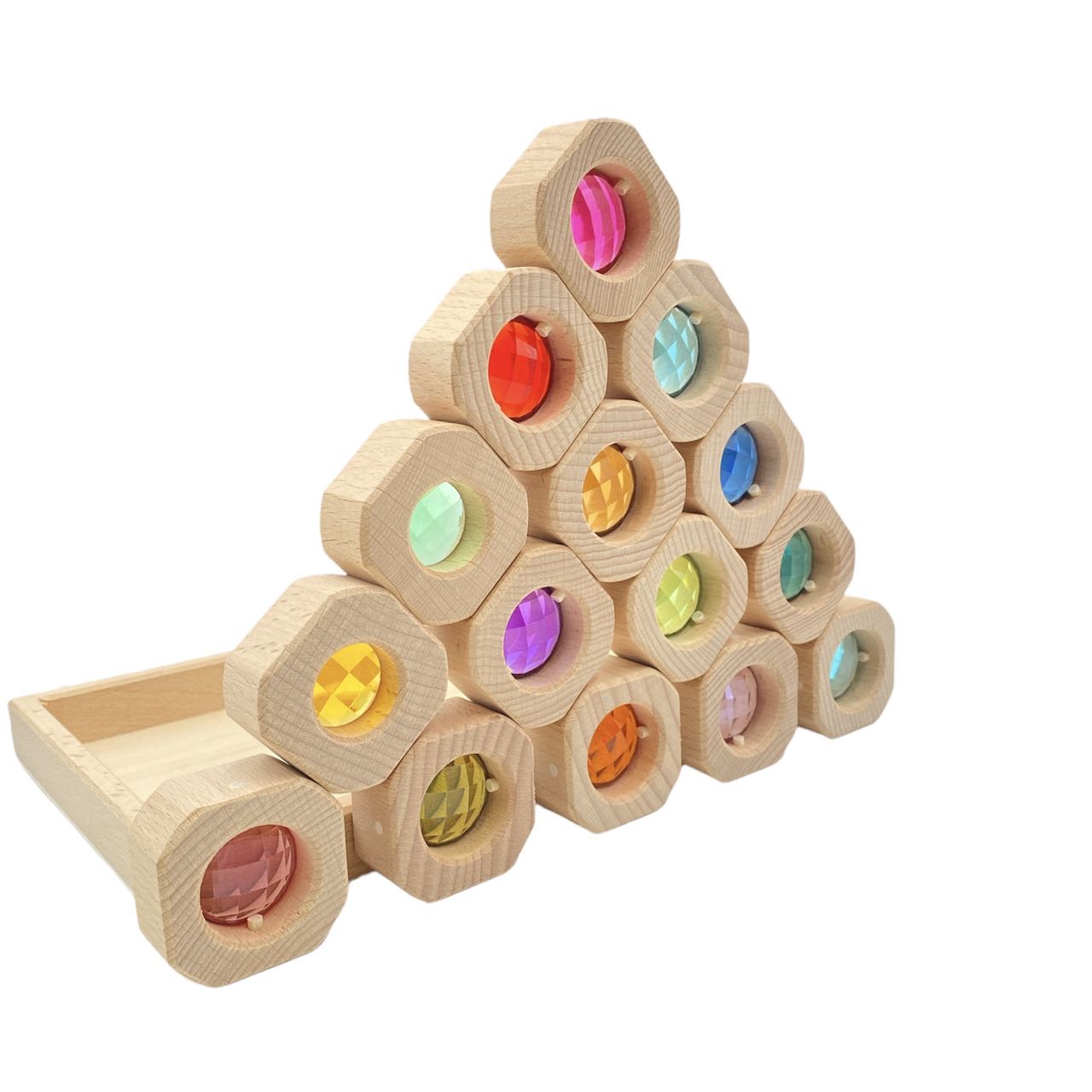 15 Pcs Bitcoin Pastel/macaron Window Blocks Set With Storage Tray