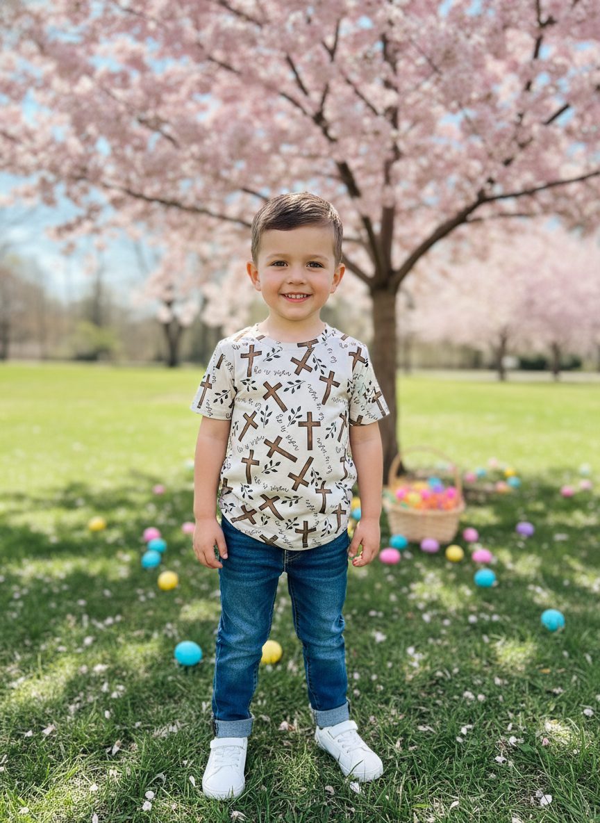 He Is Risen Short Sleeve T Shirt