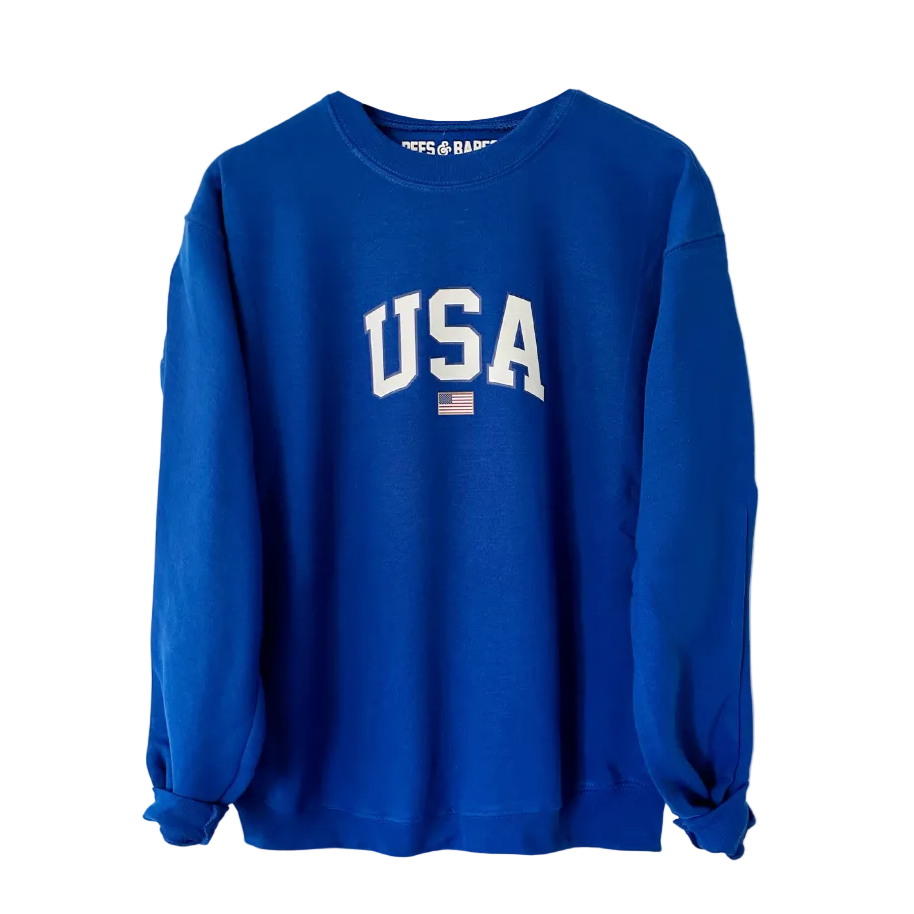 Usa Flag ♡ Adult Printed Sweatshirt