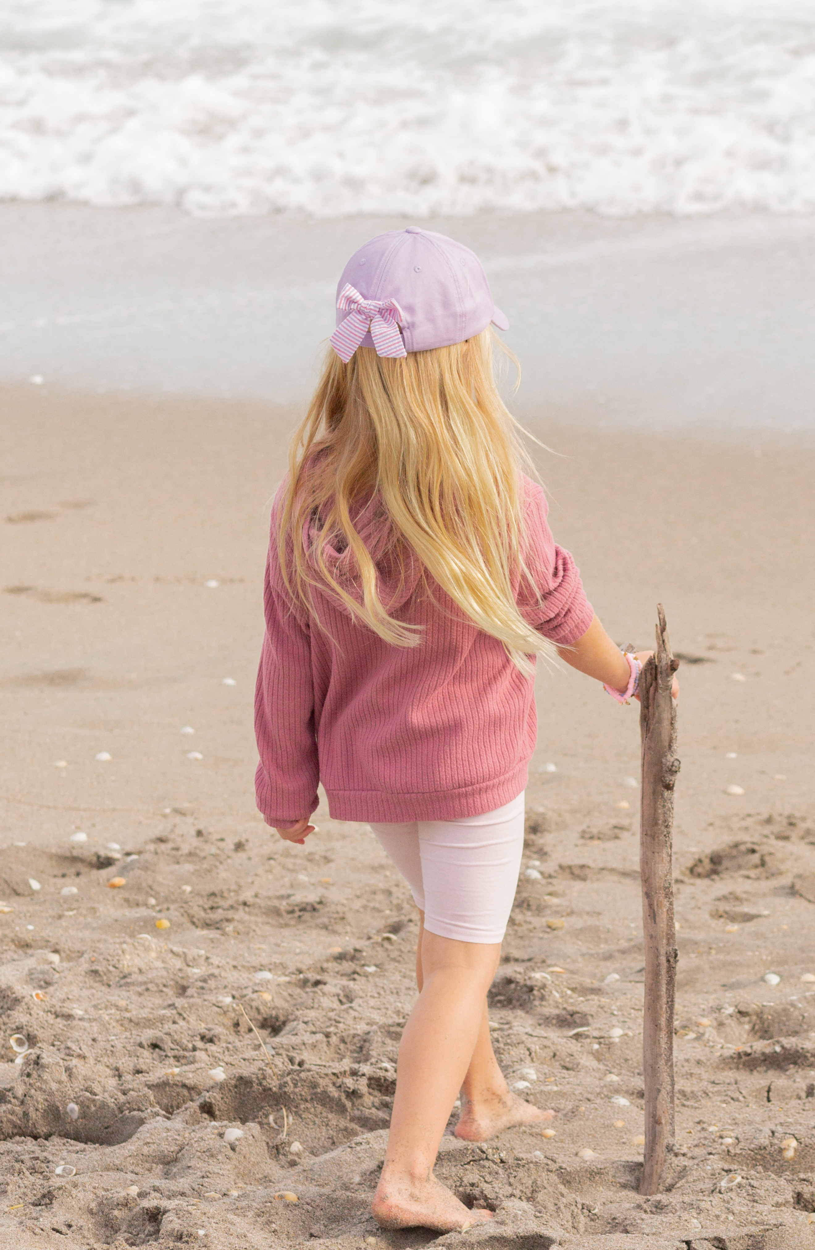 Rainbow Unicorn Bow Baseball Hat (girls)
