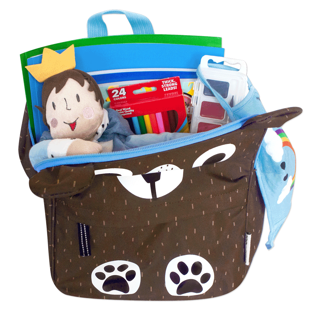 Toddler/kids Square Backpack - Bosley The Bear