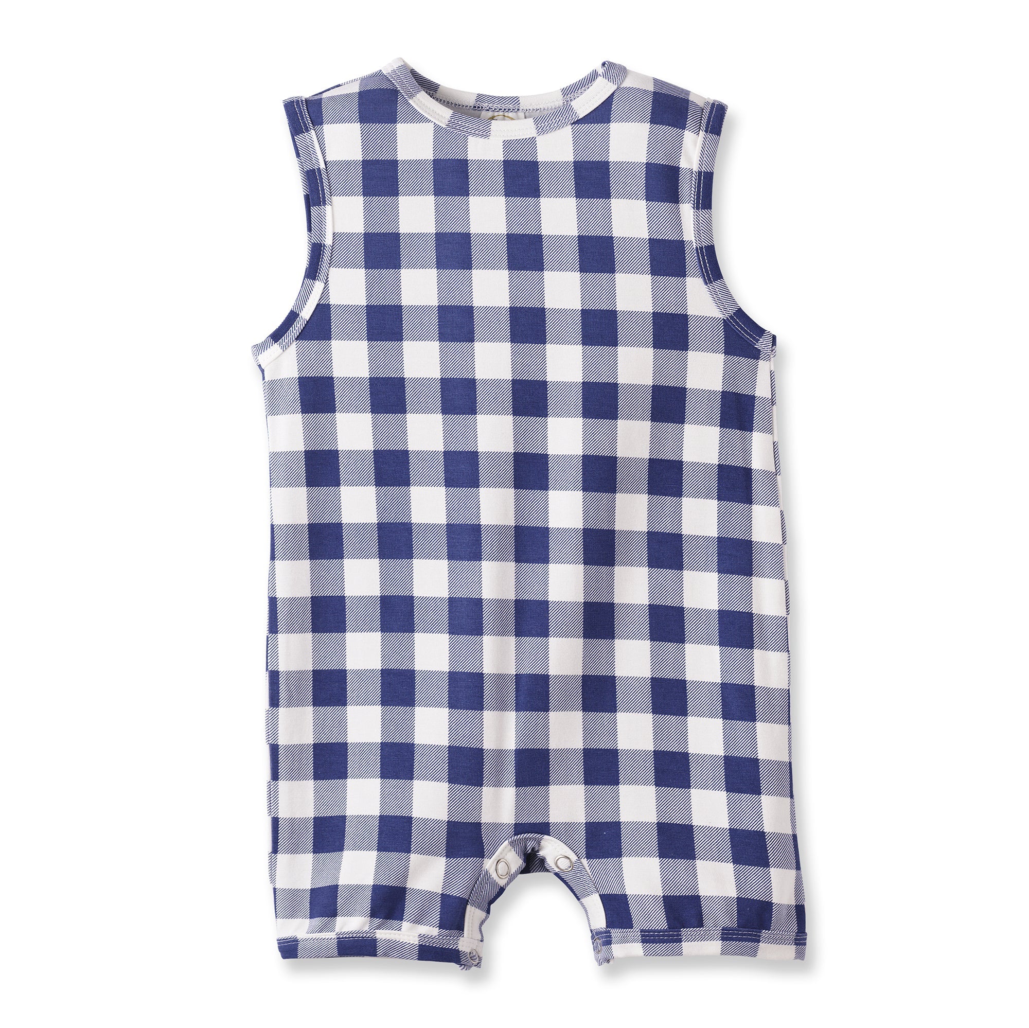 Picnic Plaid Soft Bamboo Sleeveless Baby Romper