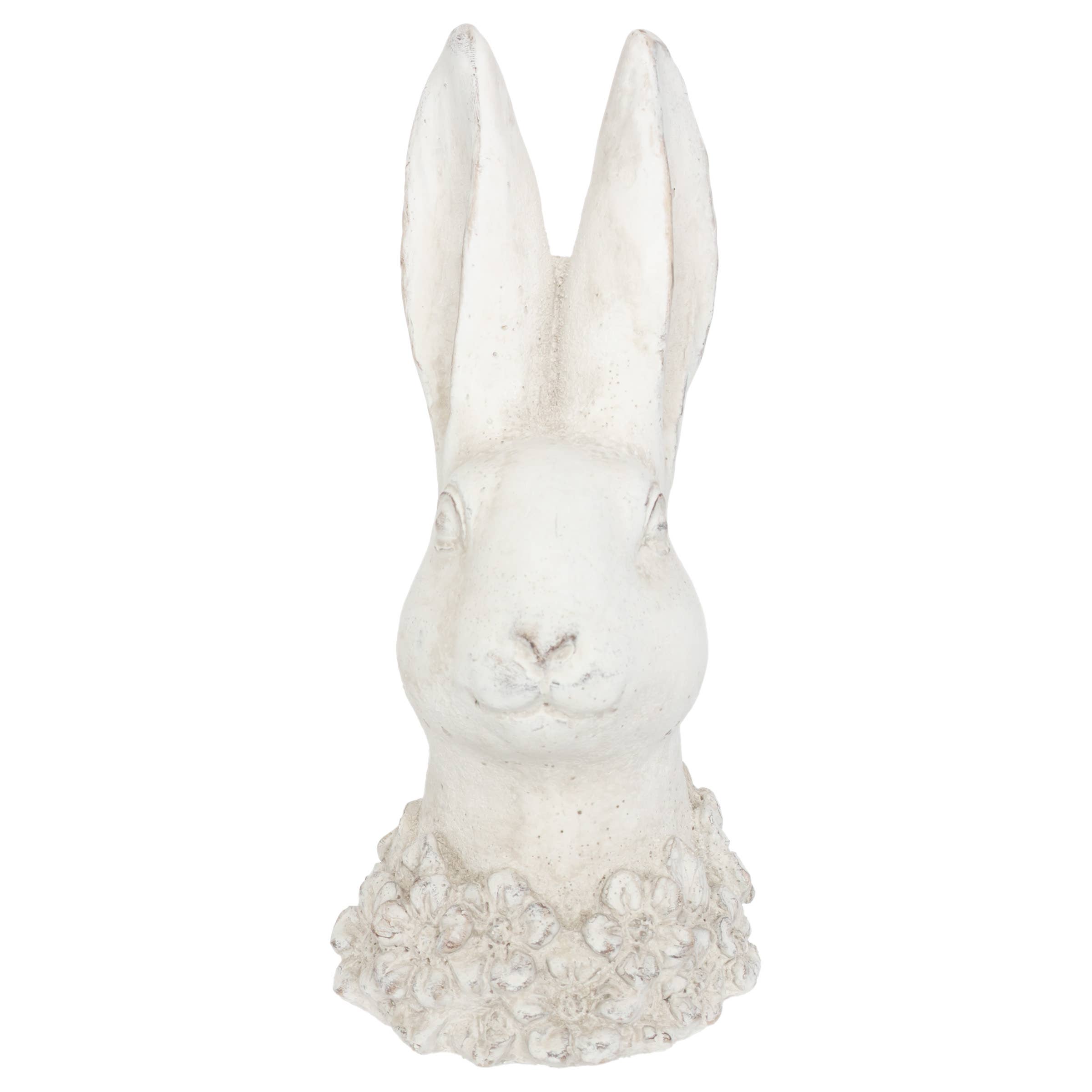 Cement Bunny Statue Bust