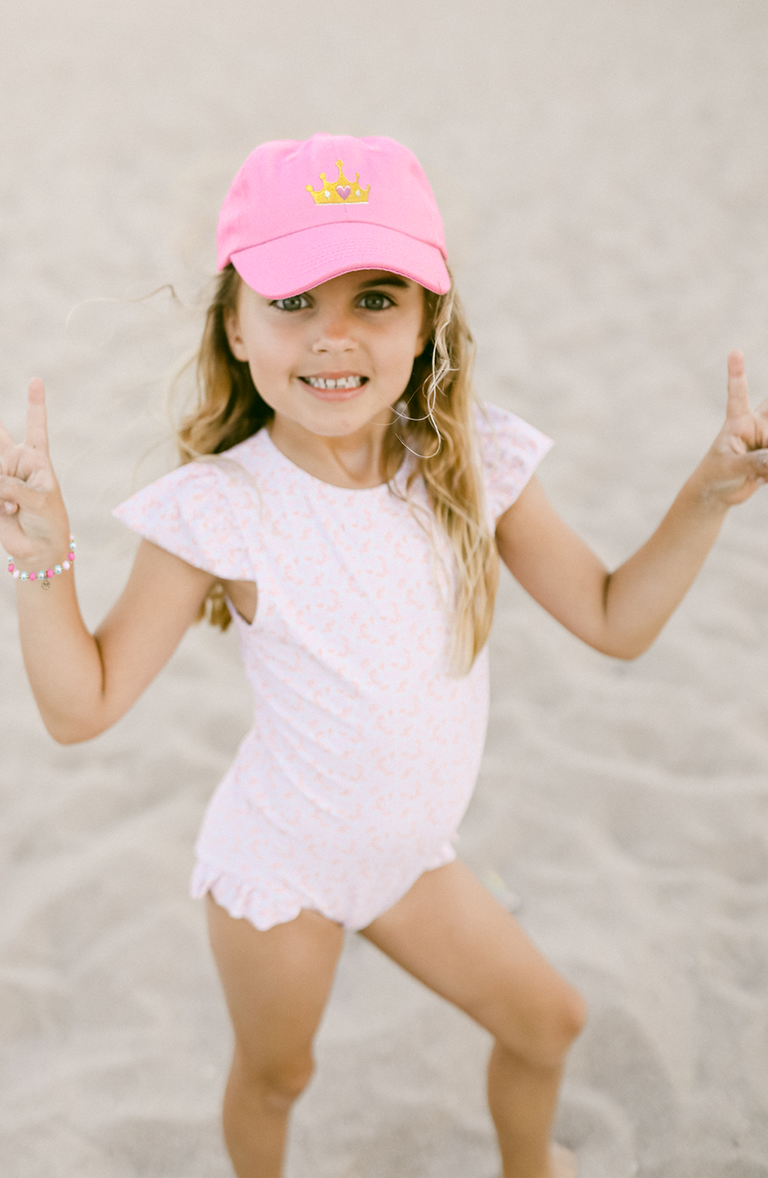Princess Crown Bow Baseball Hat (girls)
