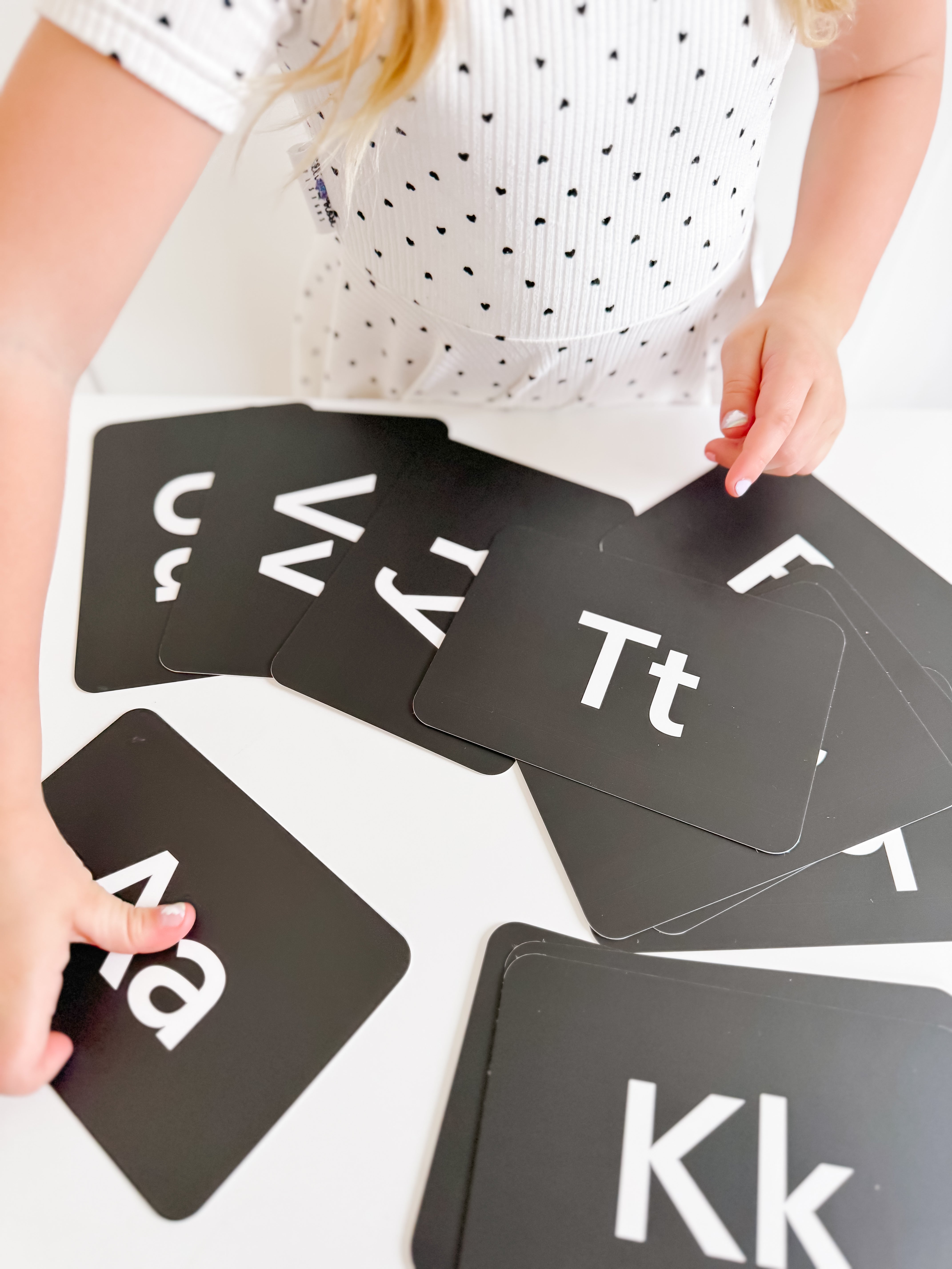 Black And White Letter Flashcards