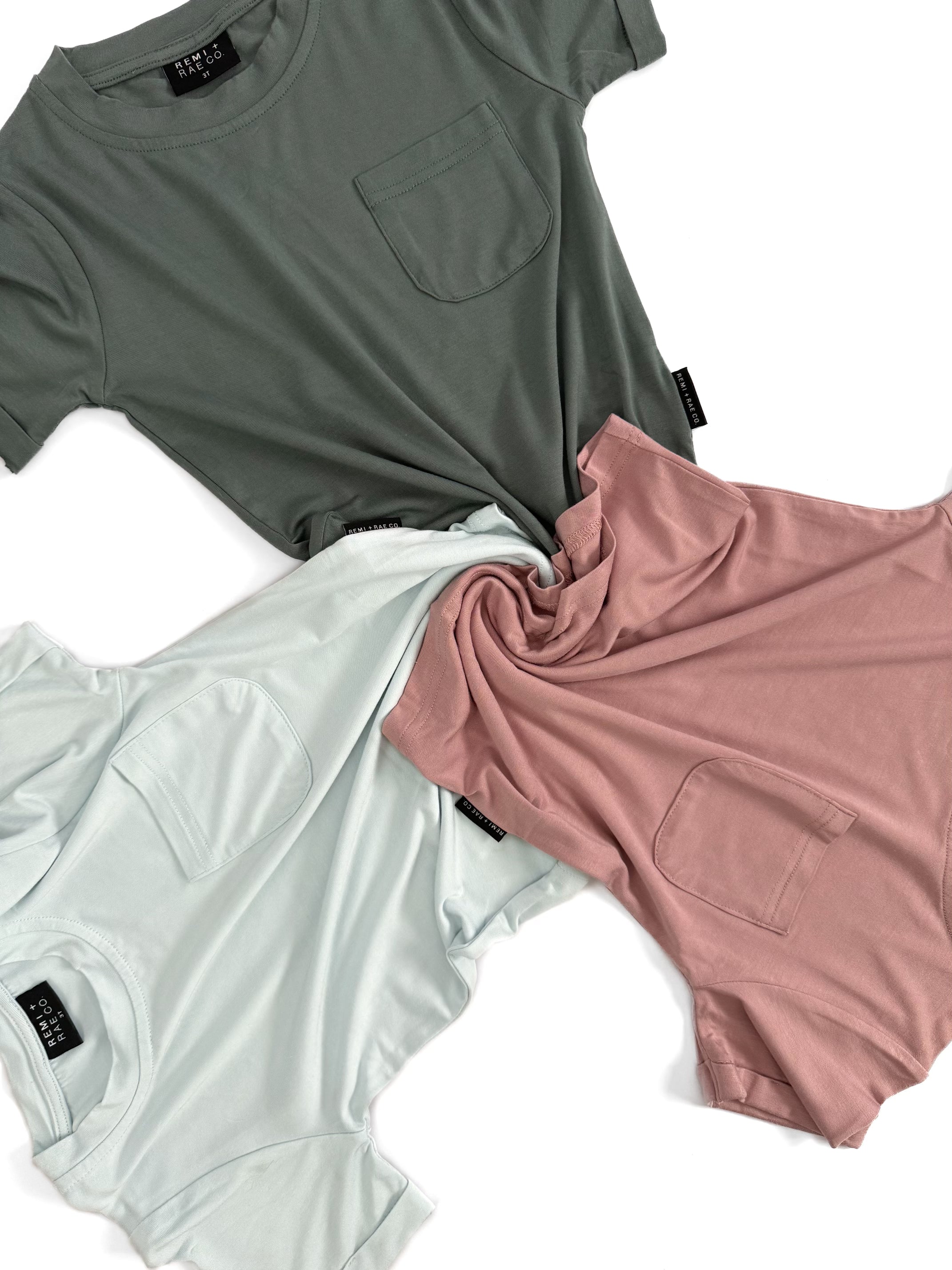 Bamboo Pocket Tee - Desert Rose