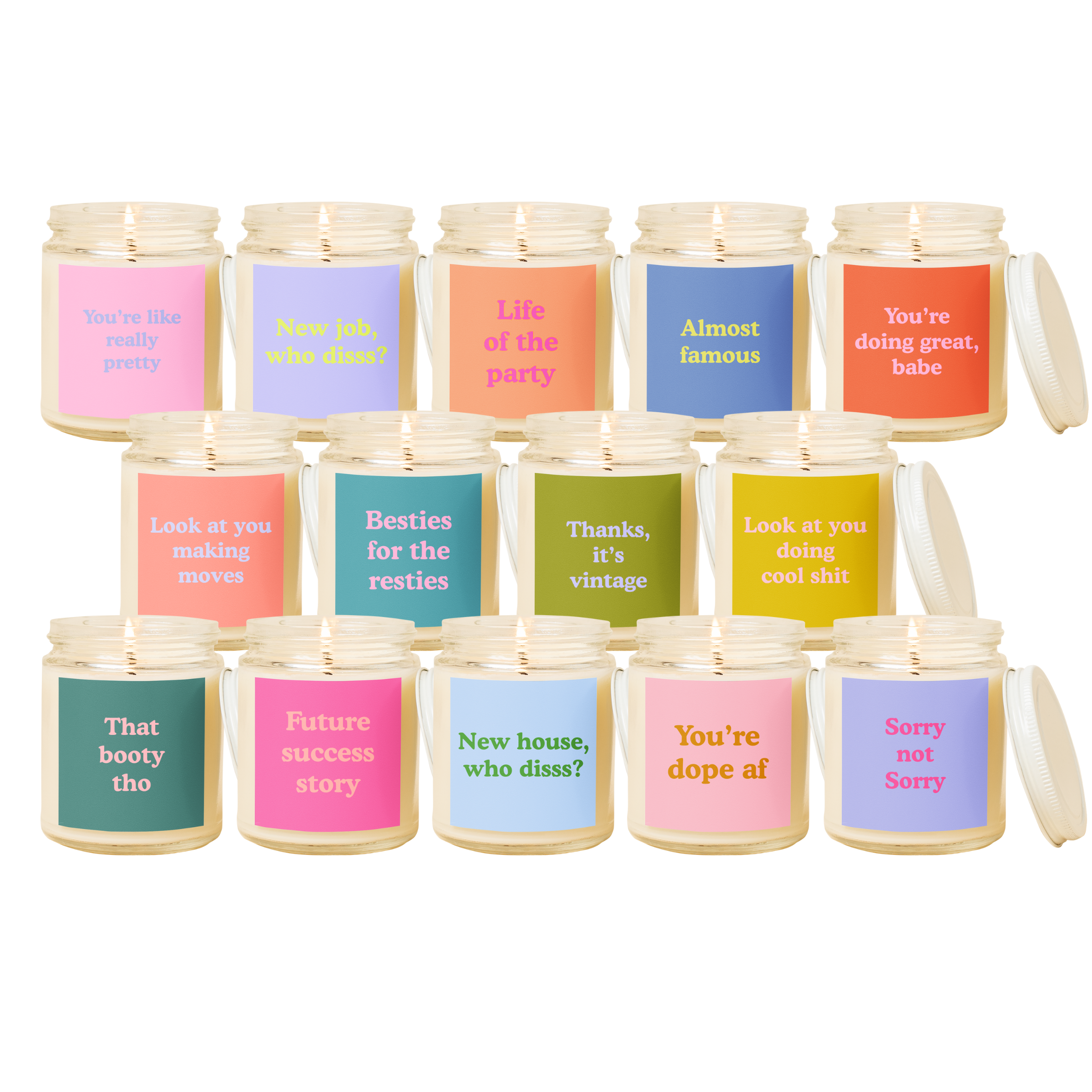 Candle Jar W/lid - Yippie