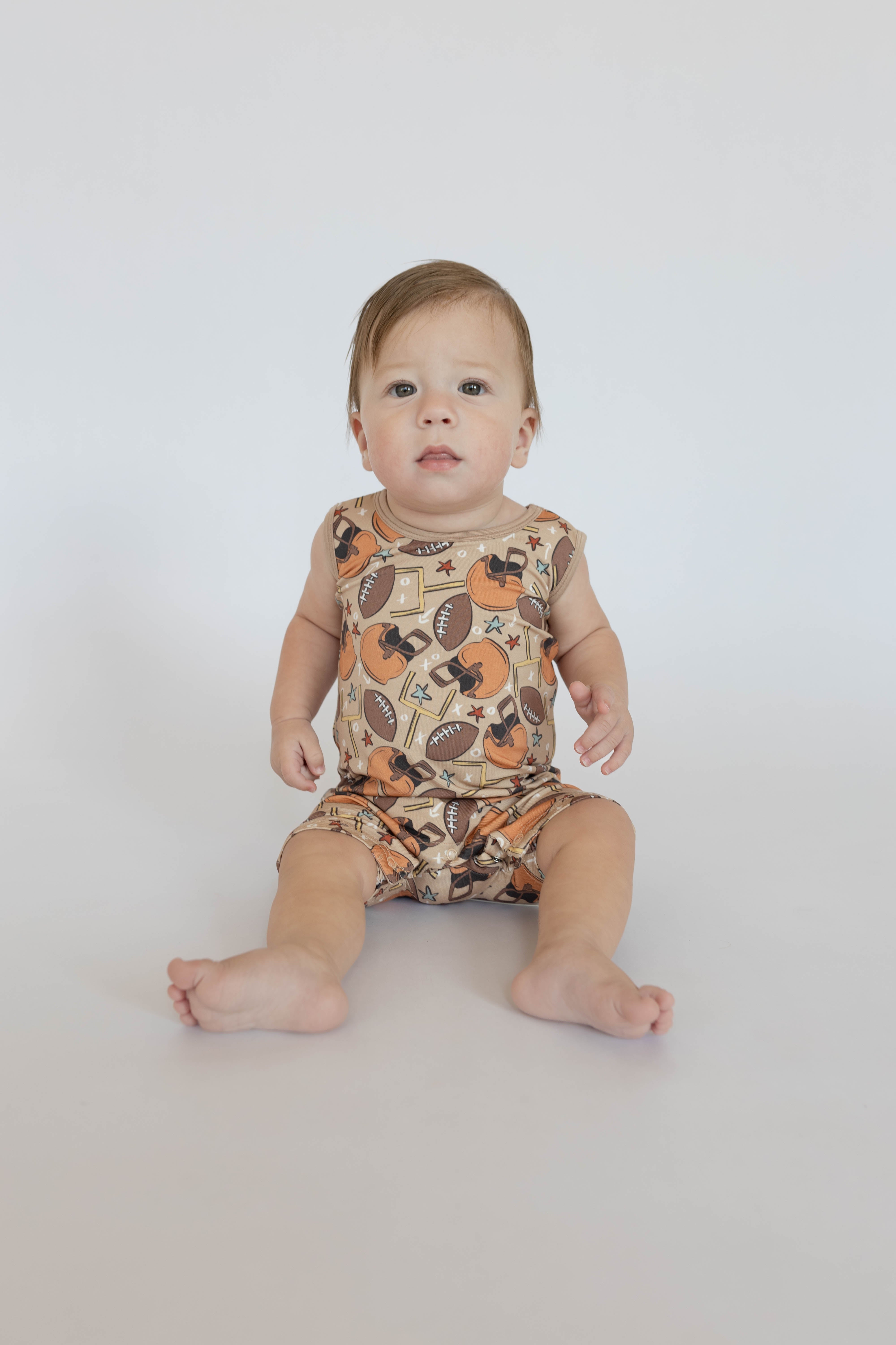 Football Shorty Tank Romper
