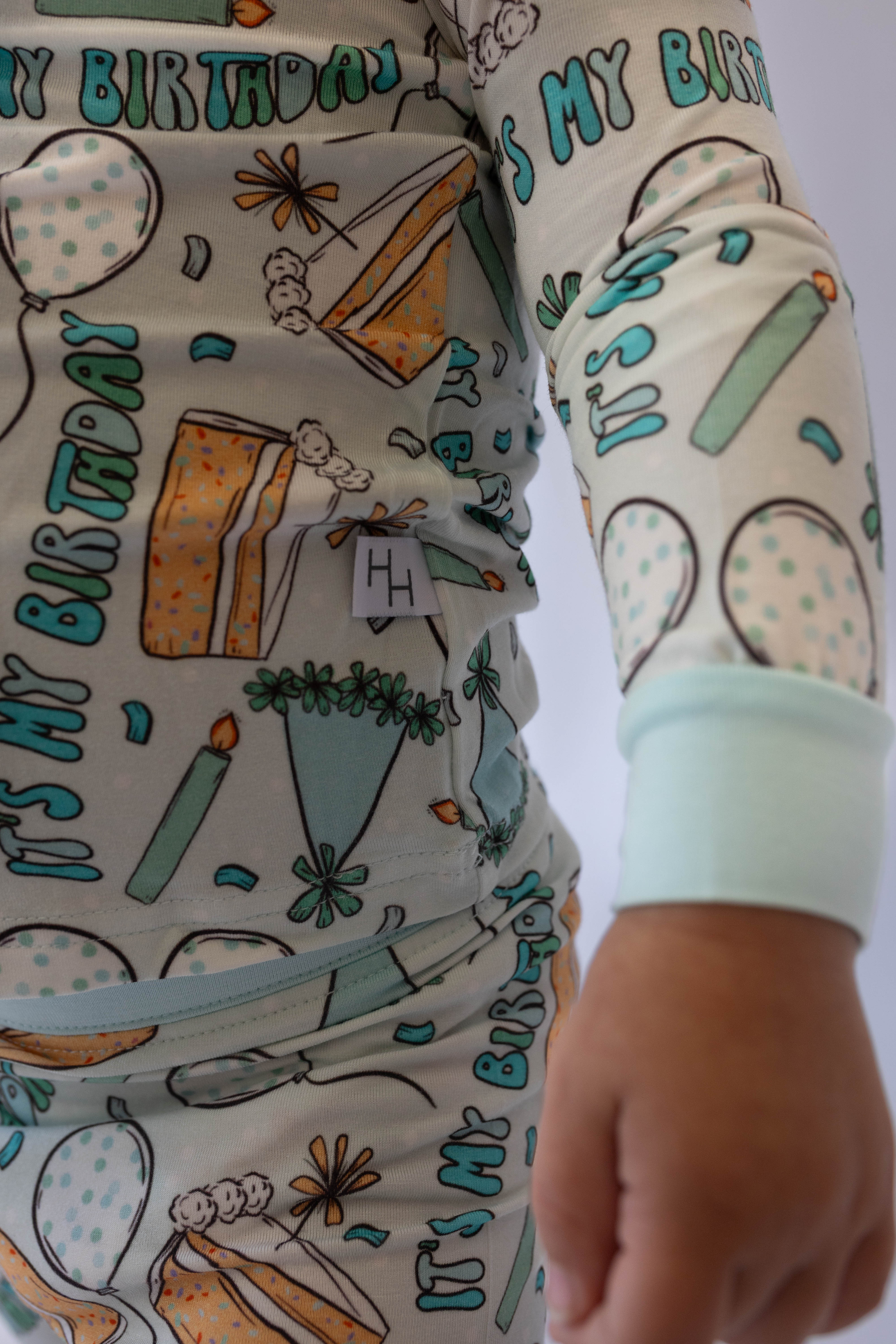 Blue Birthday 2 Piece Pj's