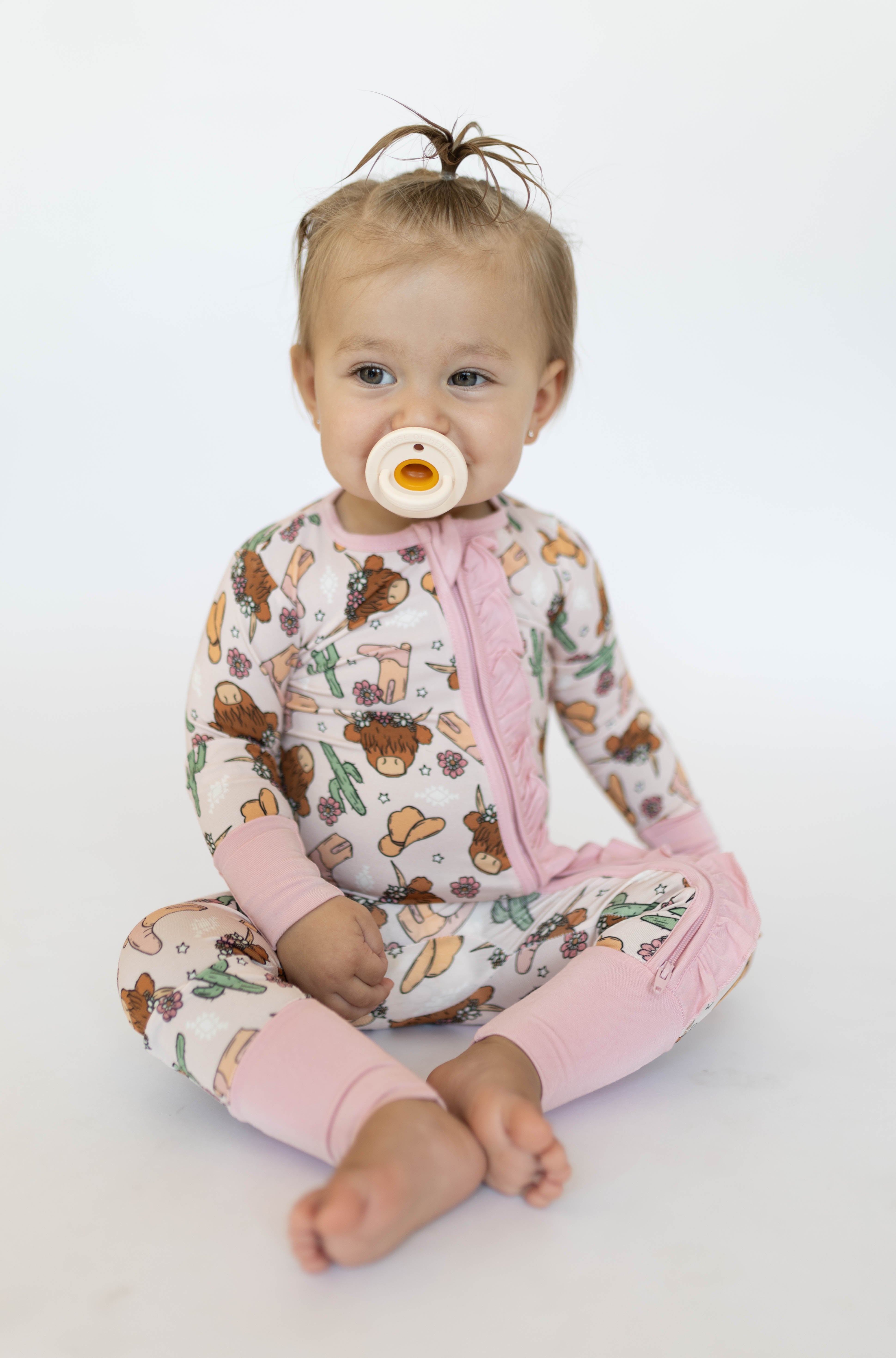 Pink Highland Cow Loveralls