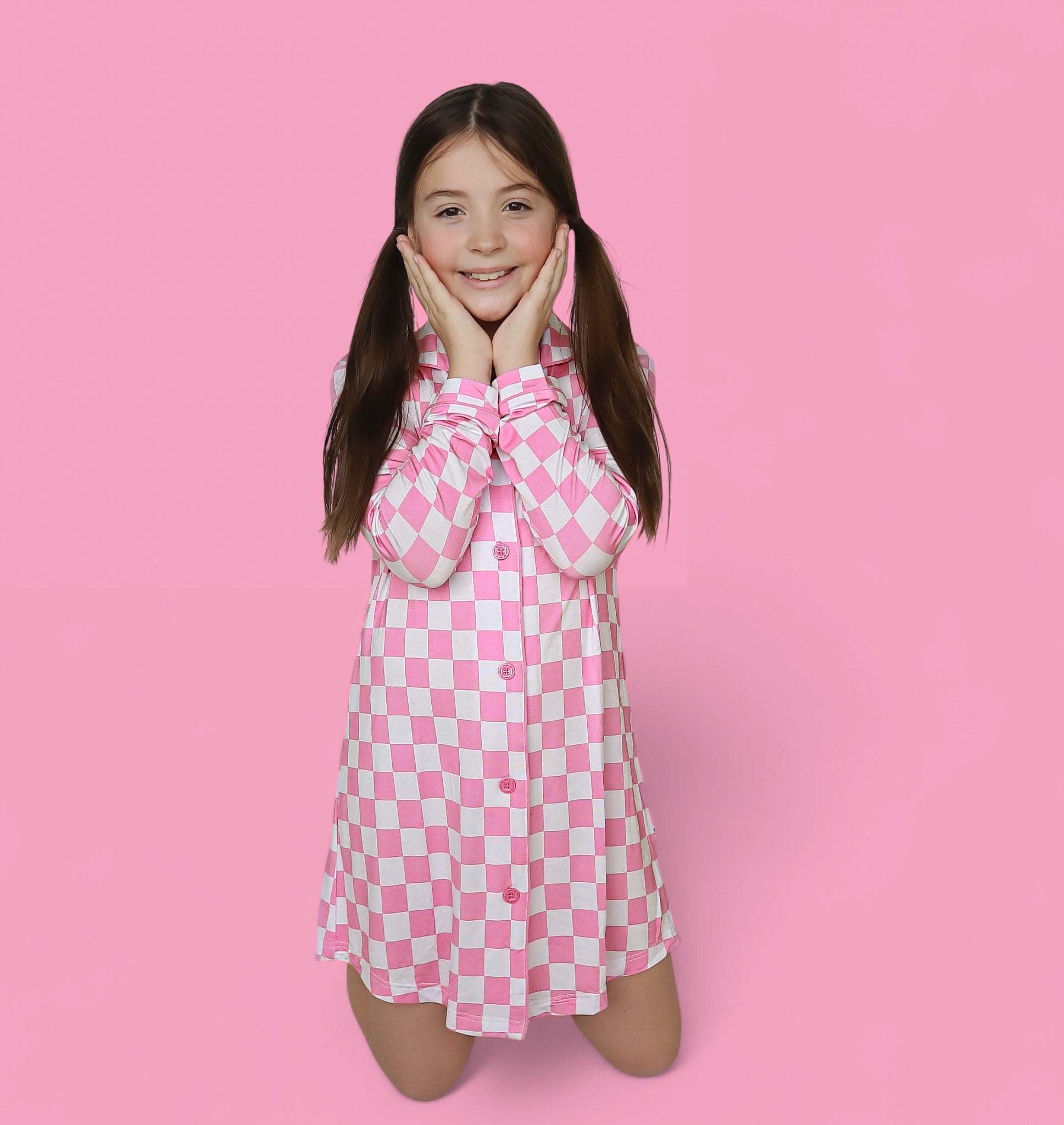 Bubblegum Checkers Girl's Dream Gown