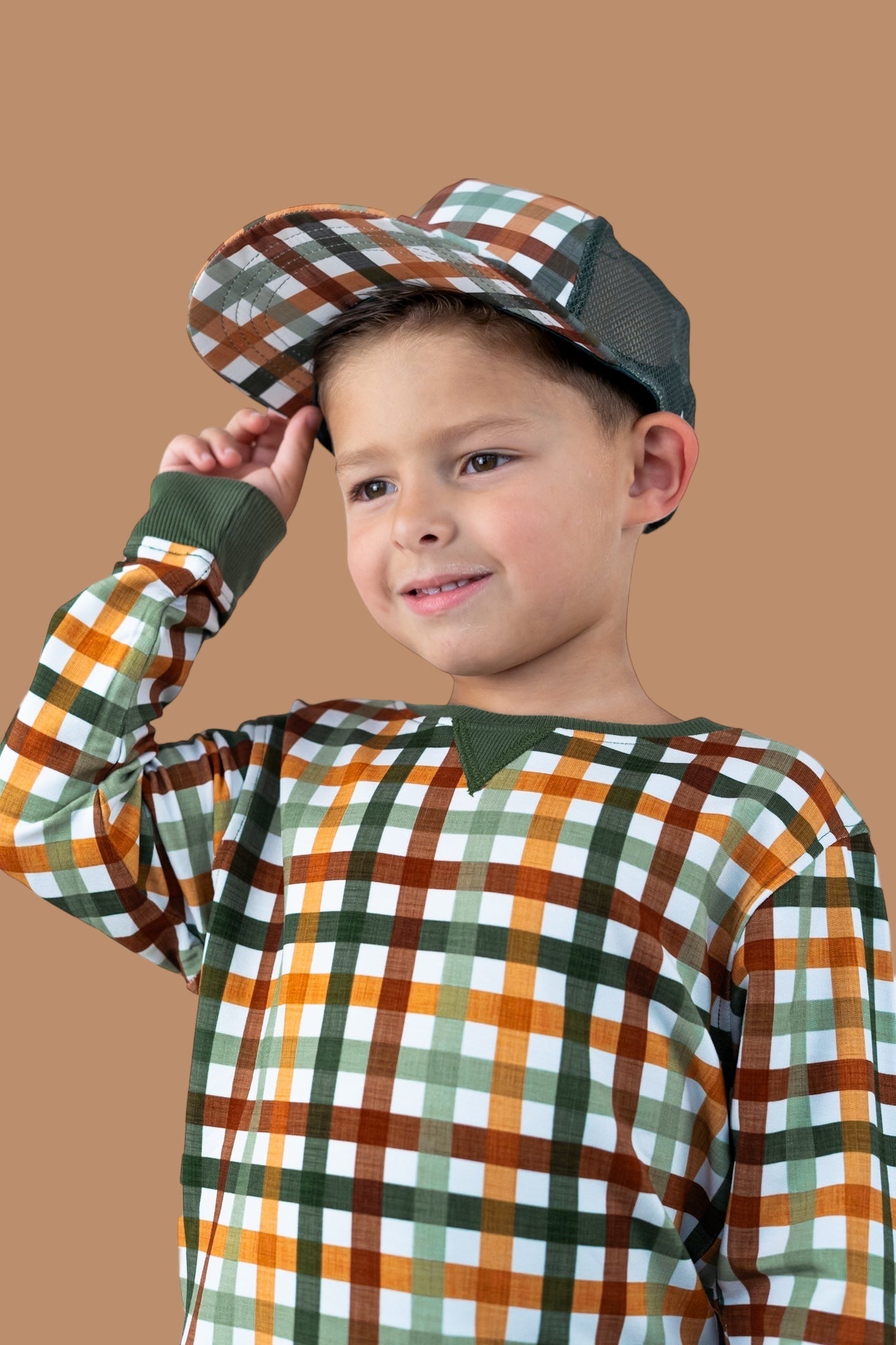 Autumn Plaid Dream Trucker Hat