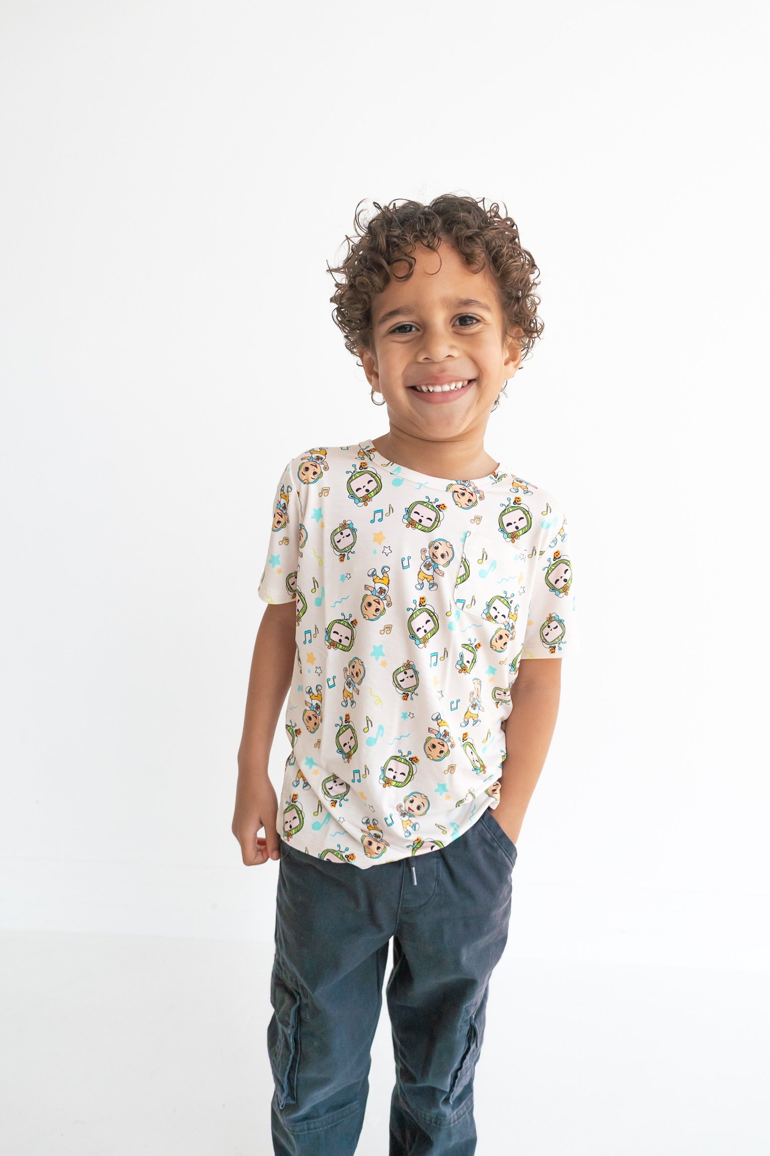 Dream Big Little Co X Cocomelon Jj Musical Melon Dream Pocket Tee