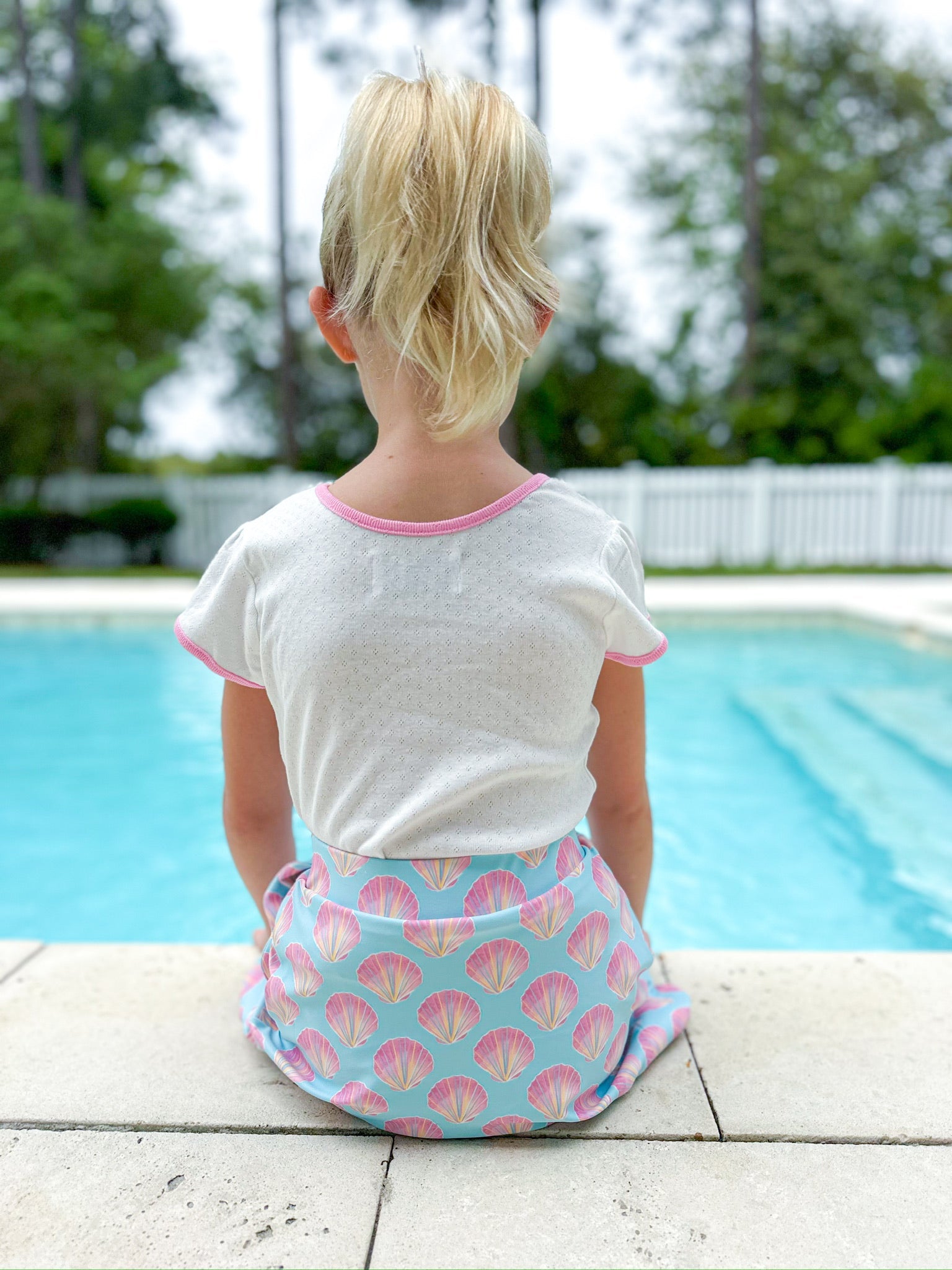 White And Pink Ringer Tee